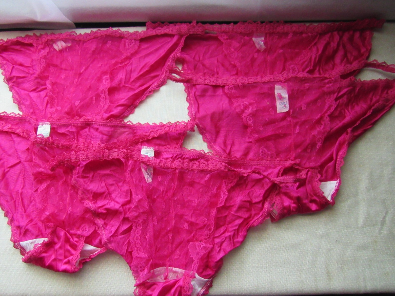 Lot of 5 Vintage Pam Undies By Claxton Pink/Fuchsia Color Size 6 Hips 38/39
