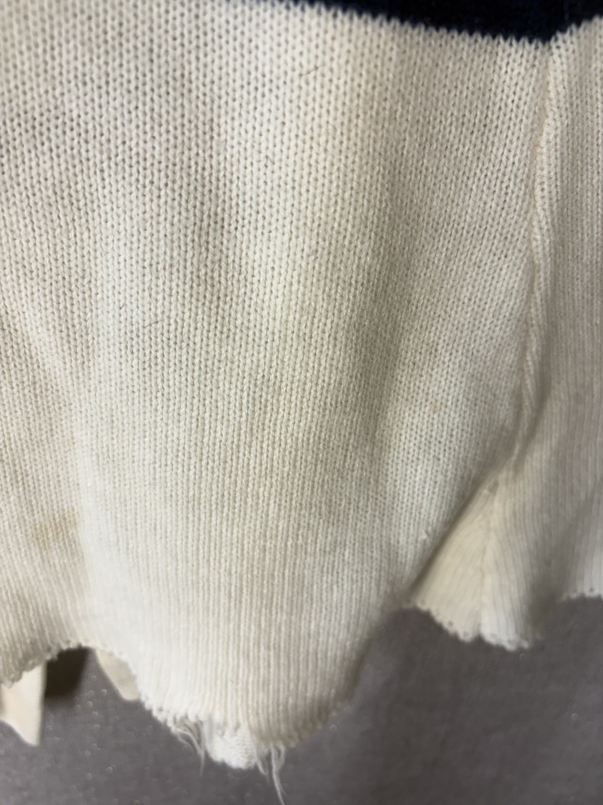 vintage womens poncho top Project Piece. Has Some Stains Missing Buttons Hem Out