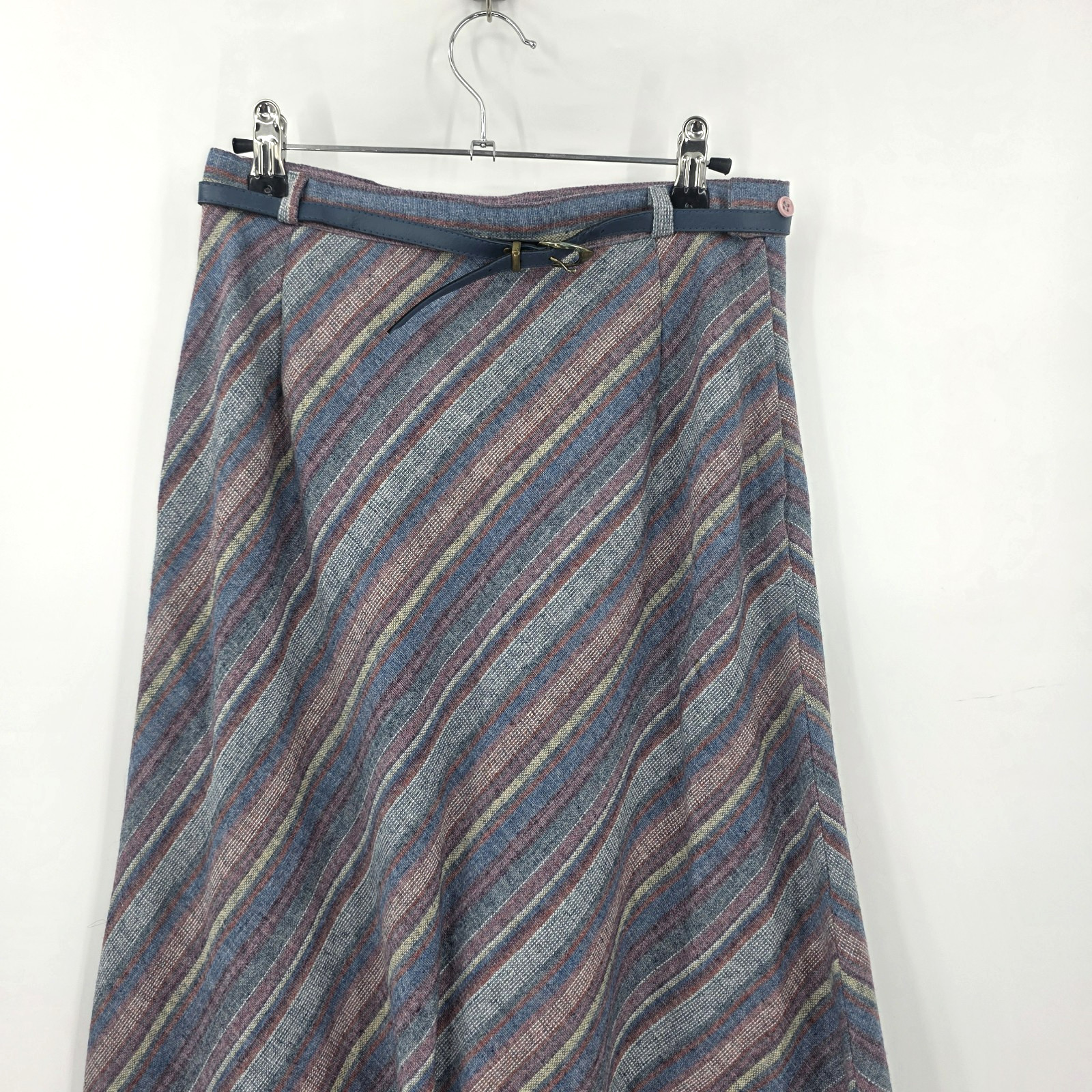 Summit Of Boston Women’s Sz 12 Vintage 70s Tweed Maxi Skirt w/ Belt