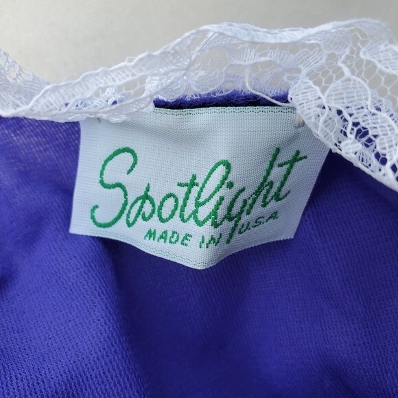 Vintage 70s Boho Spotlight NWT Soft Purple and Lace Floral Slip Nightgown Md
