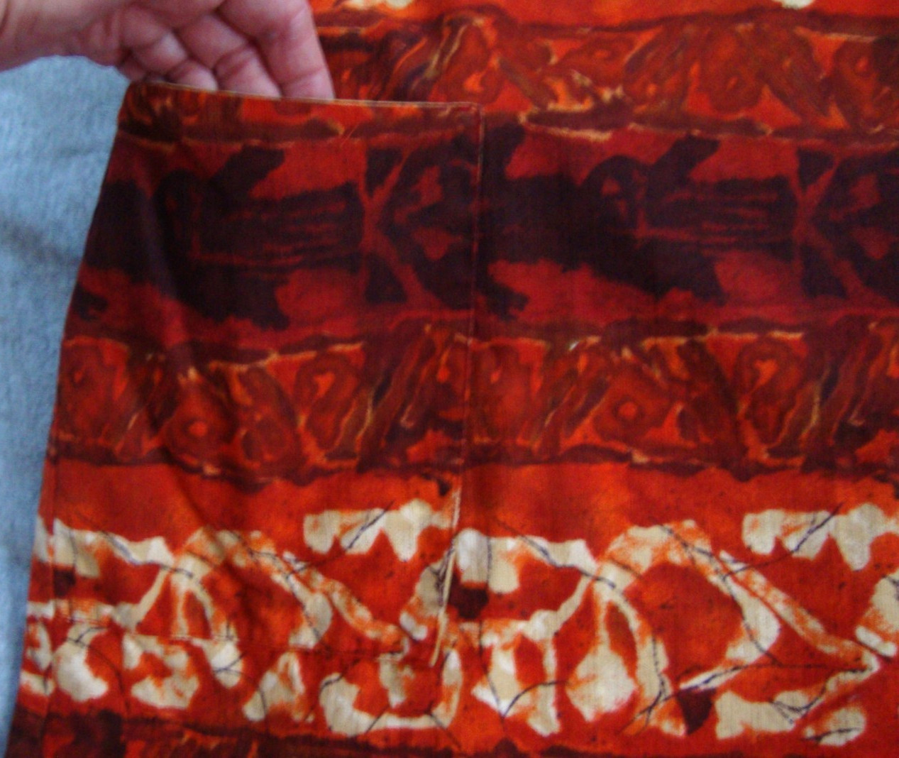 Kiyomi of Hawaii S Vintage 60s DRESS Orange Barkcloth Wraparound Shift Tiki