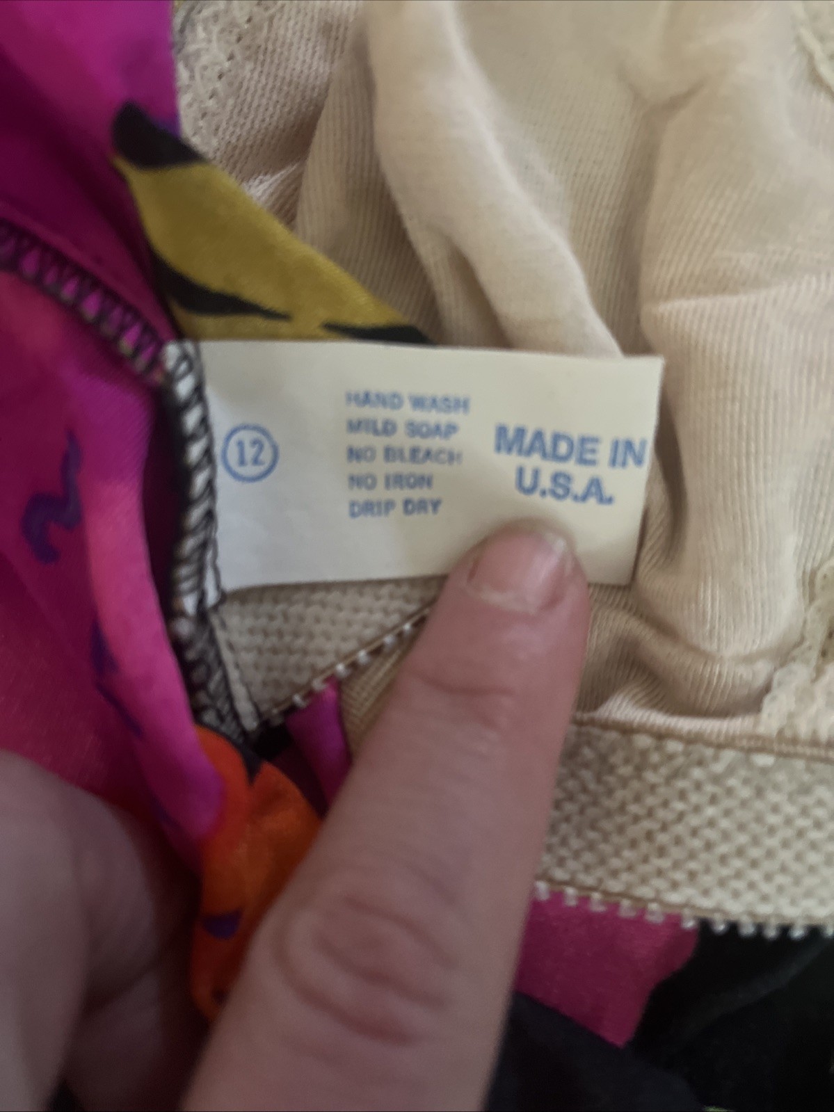 Vtg 90s Tropical Floral Swimsuit – Neon Pink Purple Orange – AS IS PROJECT