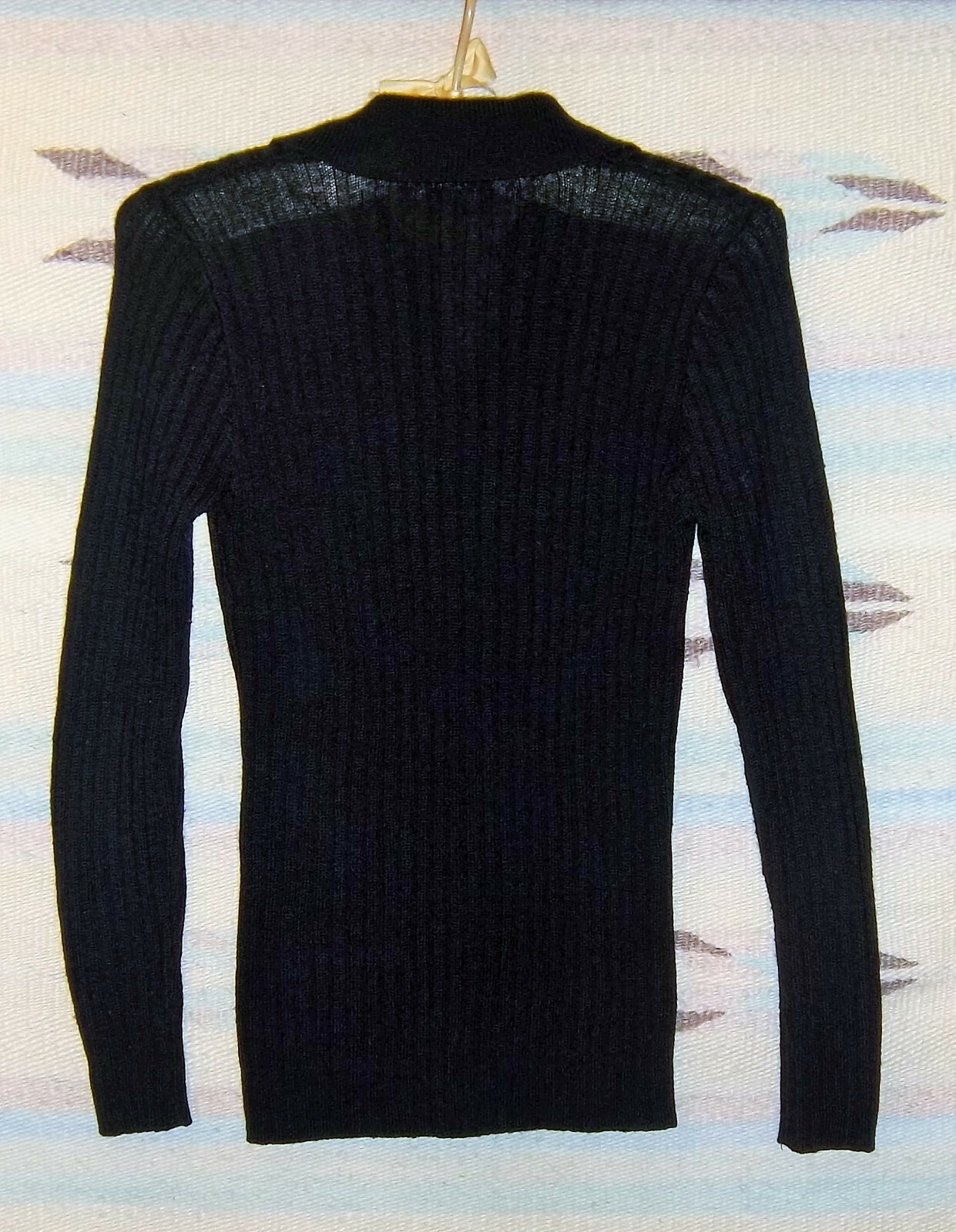 Vintage 70’s Cecily Black Tunic Sweater Top Size XS/S Pockets MoD