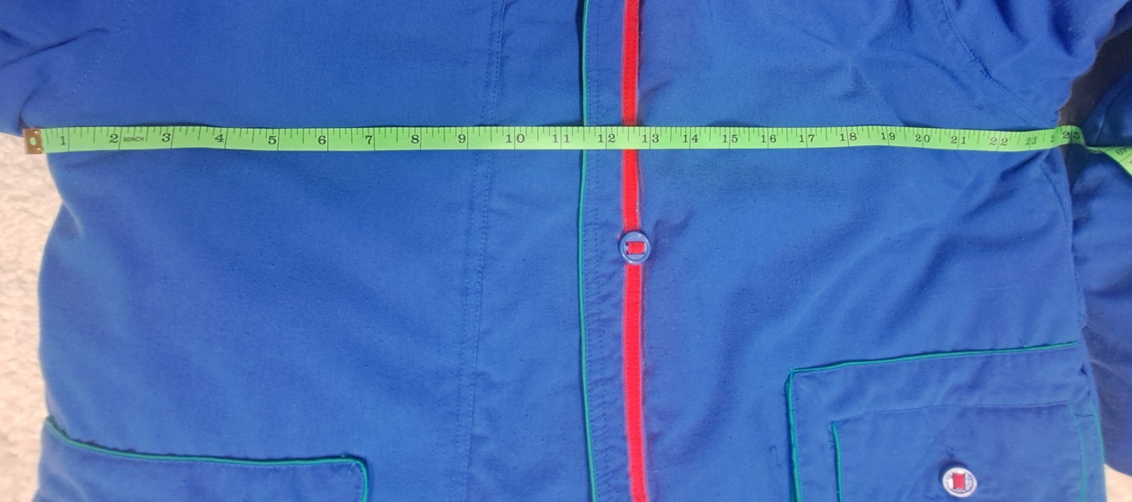 Vintage 80s Andy Johns Retro Blue Green Long Jacket Coat Duster Women’s Large L