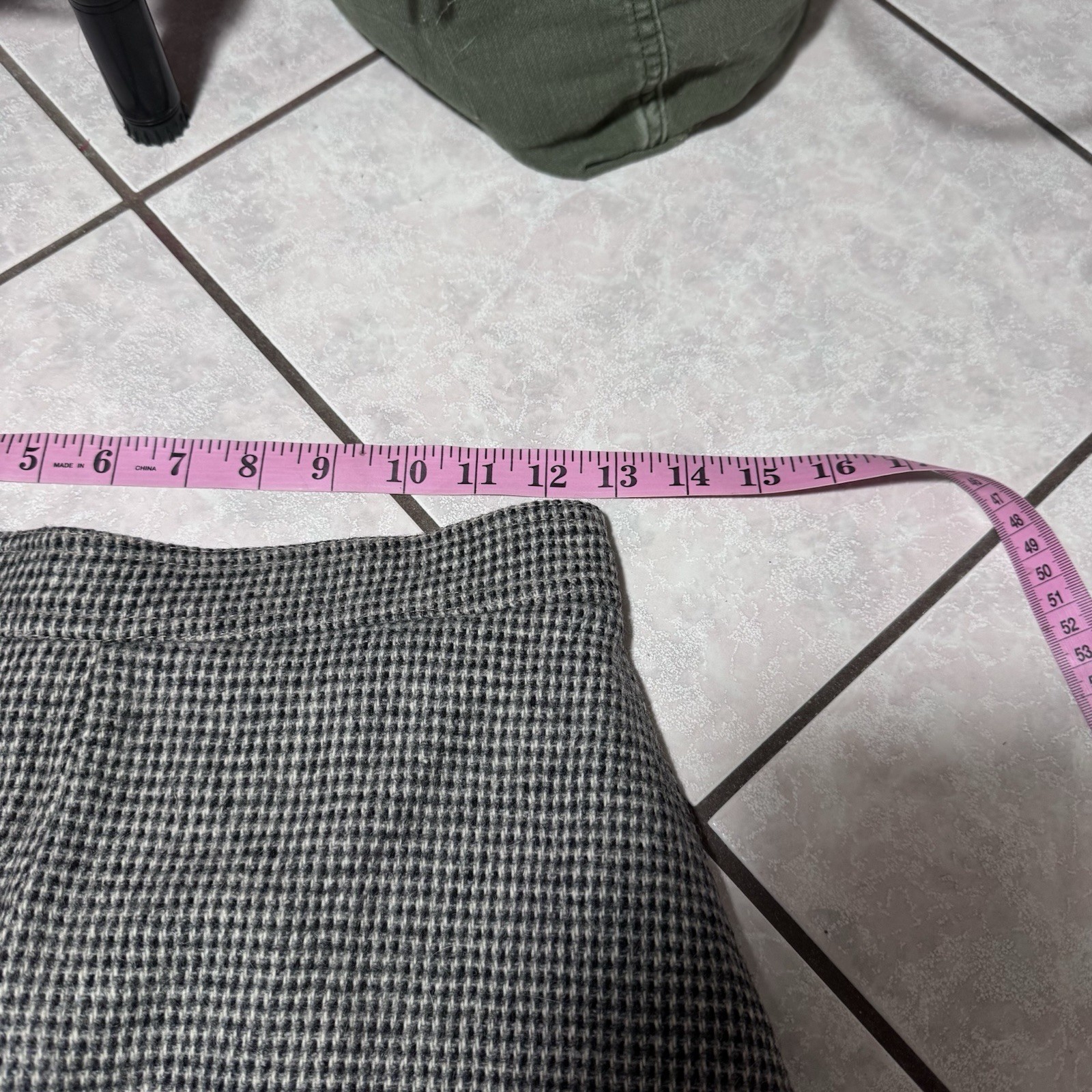 VTG 50s 60s Wool Union Made Side Button Closure A Line Skirt 26×28 USA