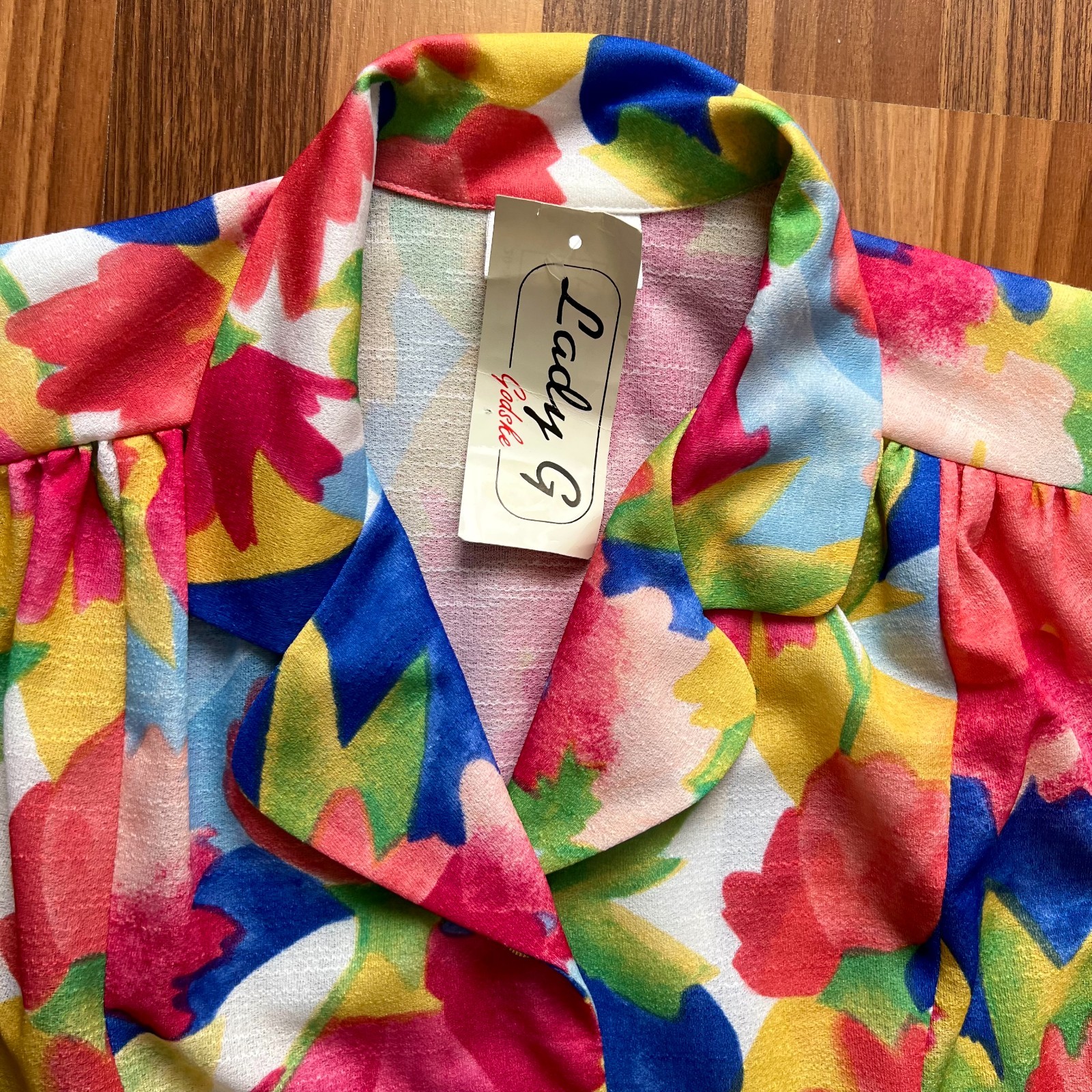 1970s Floral Button Front Midi Dress Belted Long Sleeves Aline Plus Size EU 42