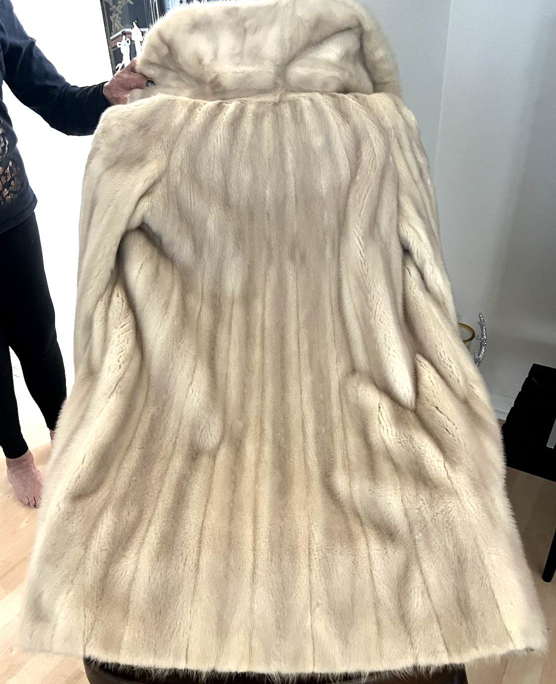 Vintage 1967 Special Order Genuine Blonde Mink Coat- 16 Full Skins-silk Lining