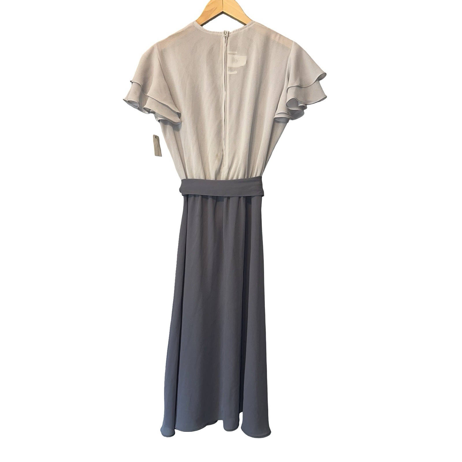 Leslie Fay Petites DEADSTOCK Union Made In USA Flutter Sleeve VTG Dress Size 10