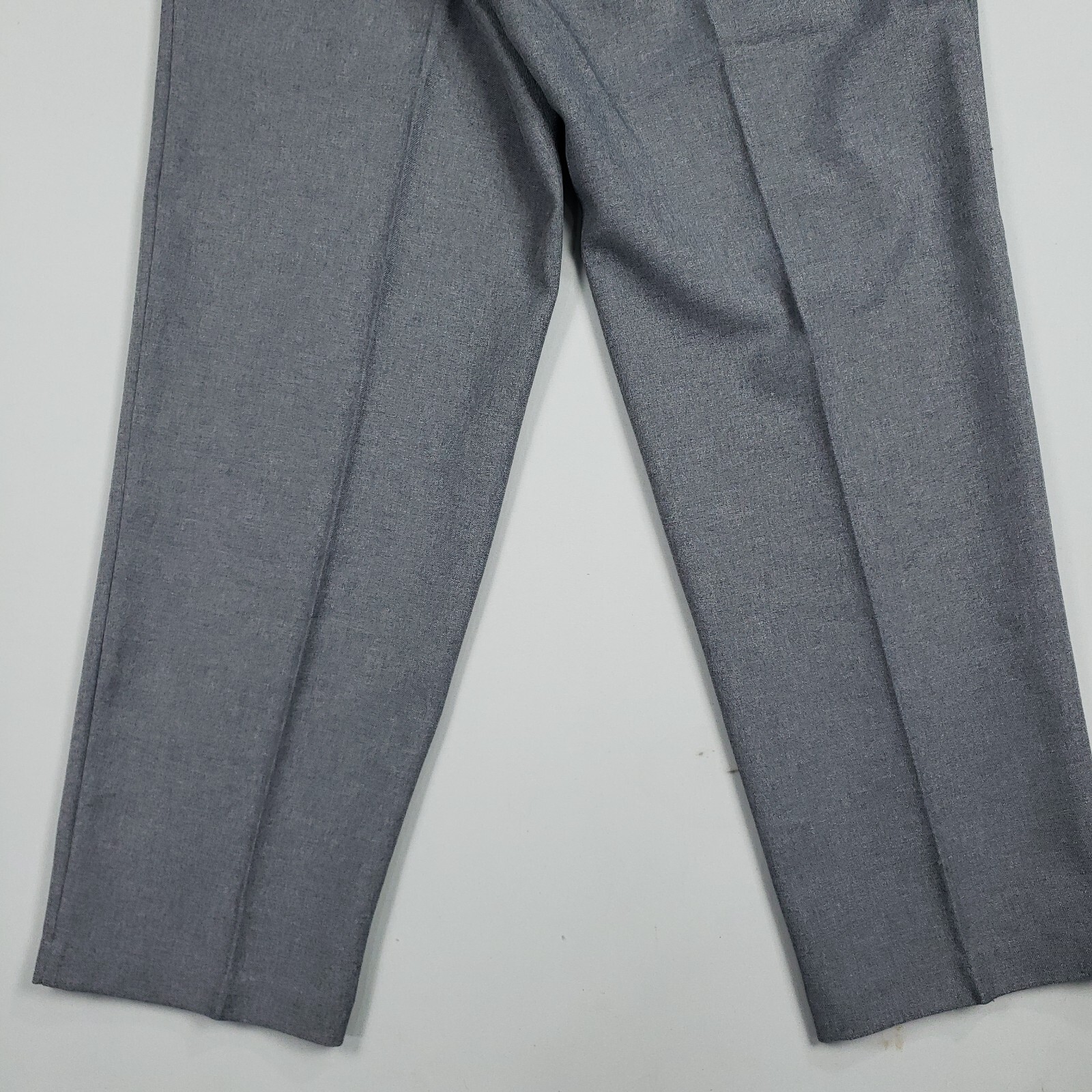 Vtg 70s Levis Bend Over Pants Women 34 Gray Polyester Slacks High Rise Waisted