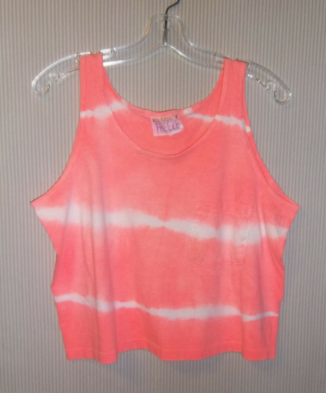 Vintage 90s Tie Dye Tank Top by FREEZE Size S/M Cropped ~Clothes for Cool People