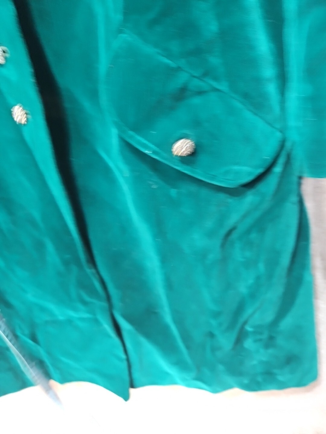 Vintage Lou Ritchie of Montreal Velour Dress Coat Emerald Green