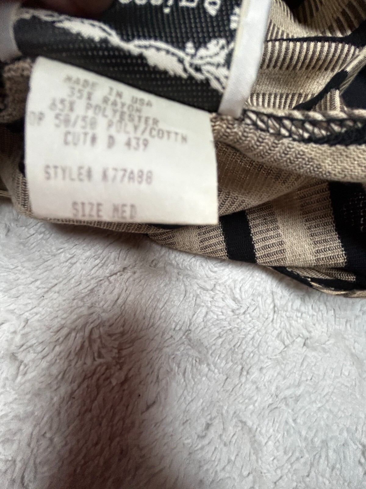 Vintage Dressing Clio Women Maxi Dress Medium Long Sleeve Striped Knit Tan Black