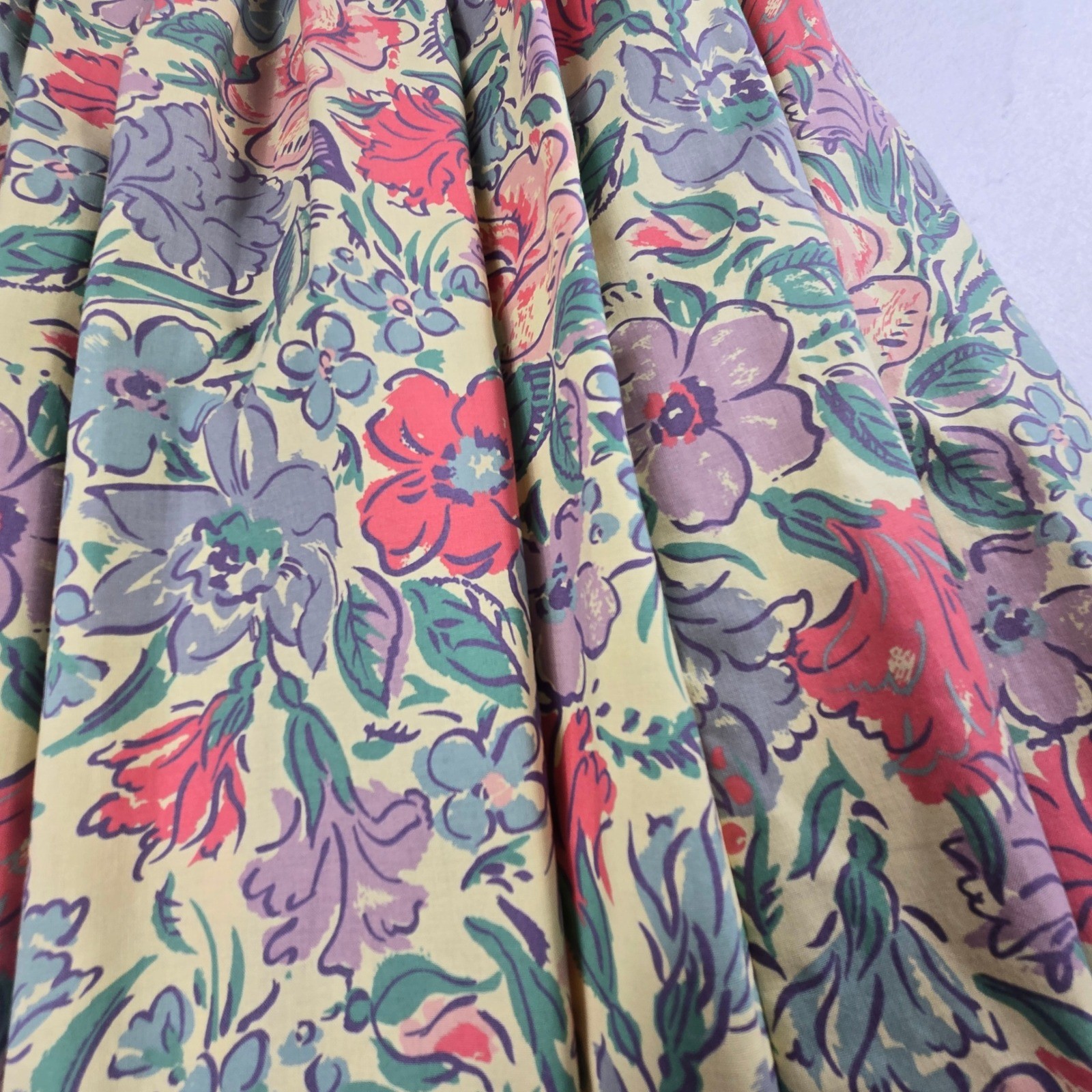 Laura Ashley Sailor Collar Dress Praire Womens 8 Multicolor Vintage Floral (D4)