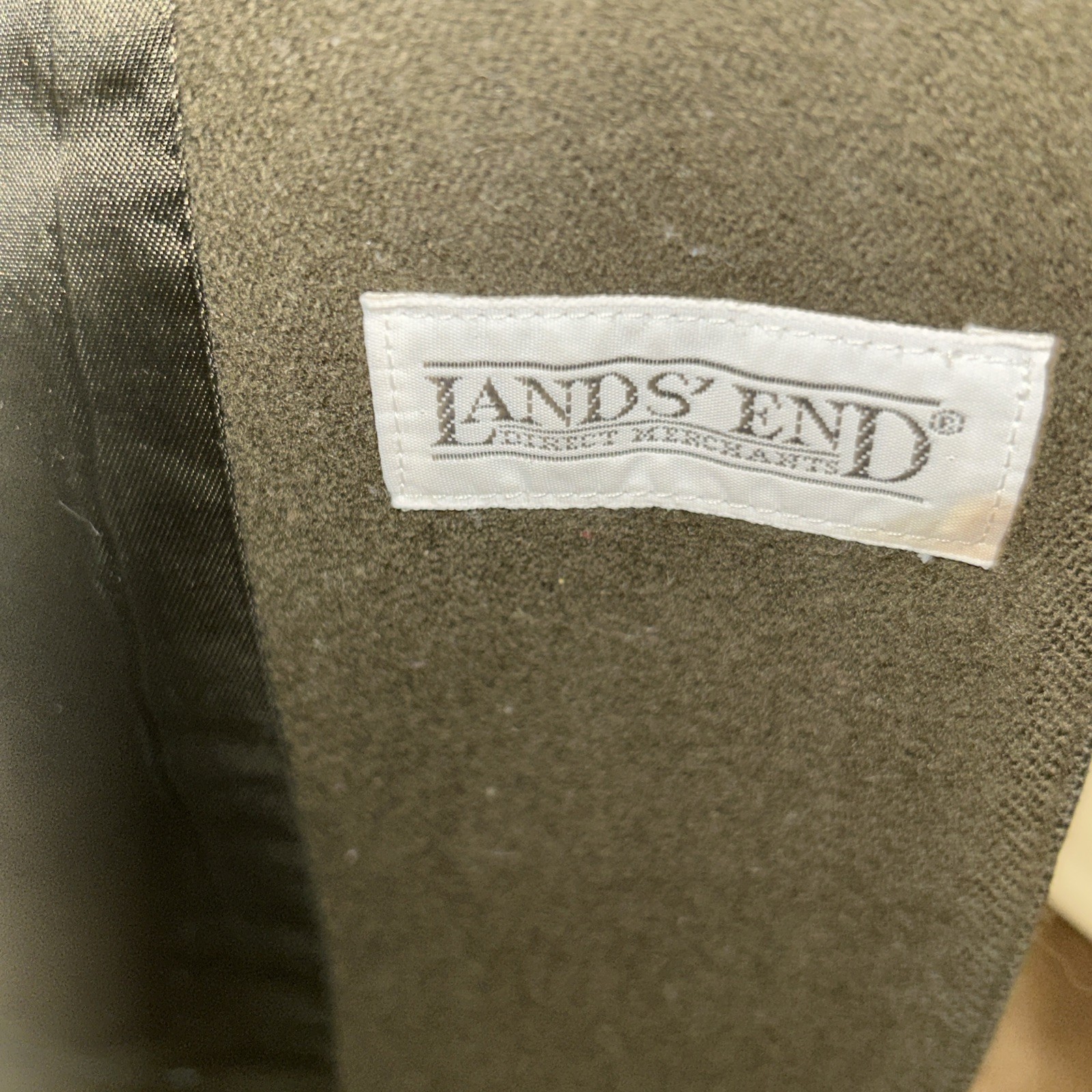 Lands End Women’s Olive 100% Wool Blazer/Jacket Sz 12 Petite Pockets Buttons