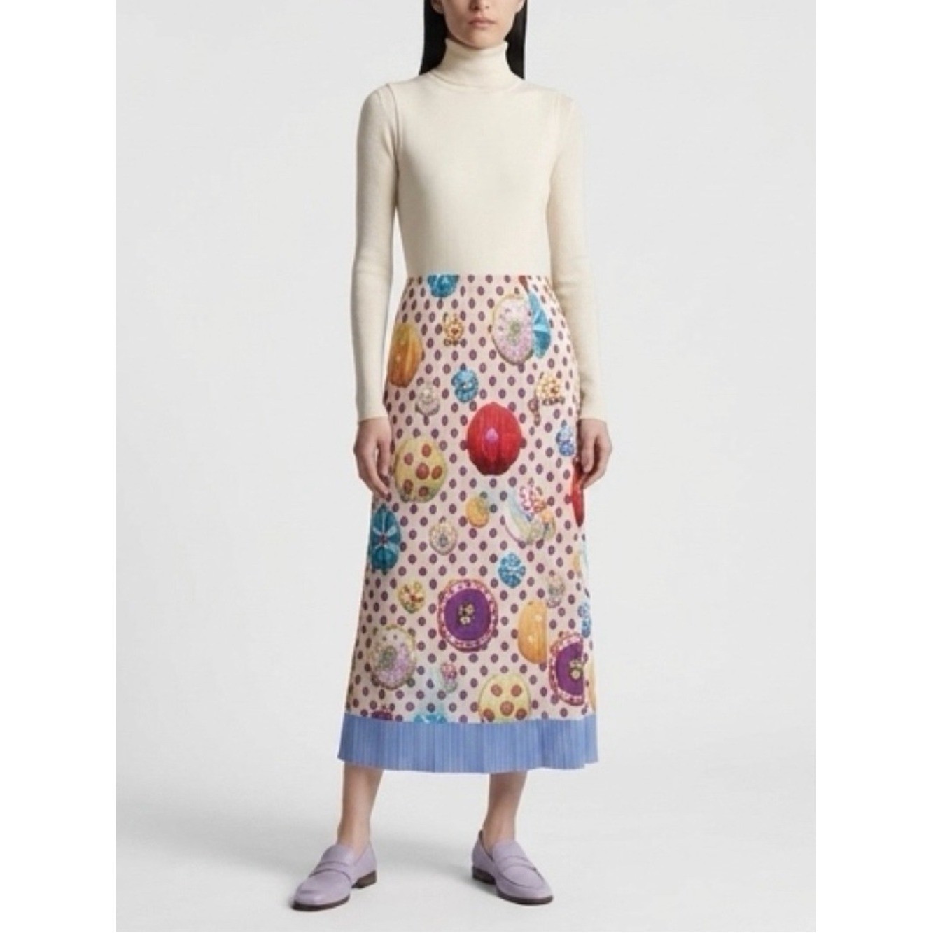 Issey Miyake Pleats Please Skirt Vintage Pollka Dot 90s Midi S M