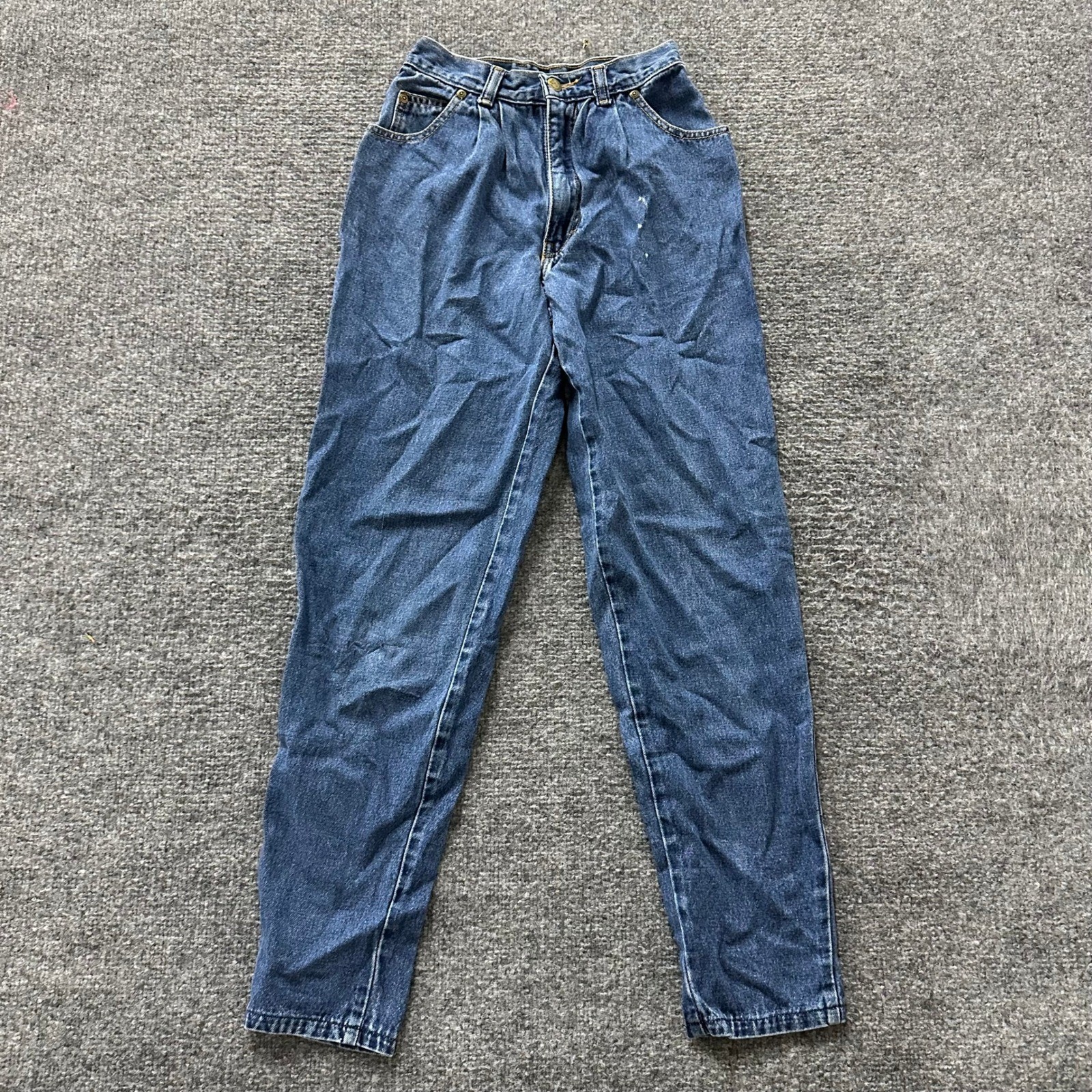 Jordache Jeans Womens Size 3 Blue Vintage Pleated High Waist Tapered Mom Denim