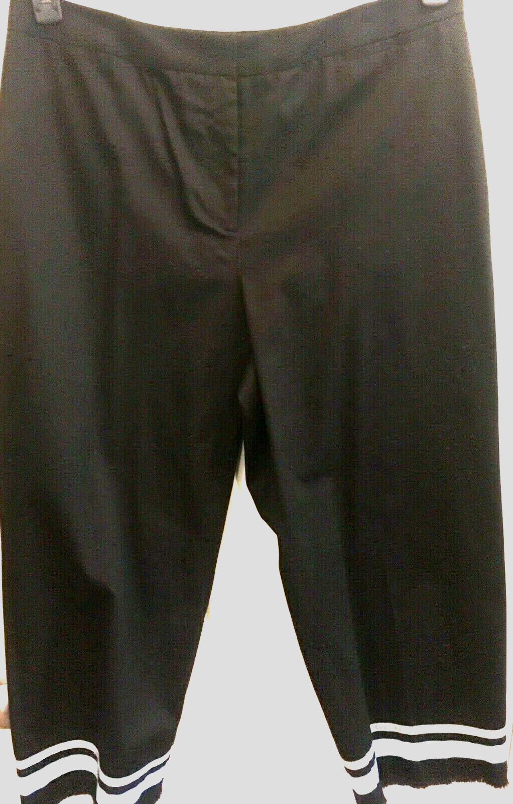 Saks Fifth Avenue Real Clothes Stretch Pants Y2K Black Cotton Blend Waist 34″