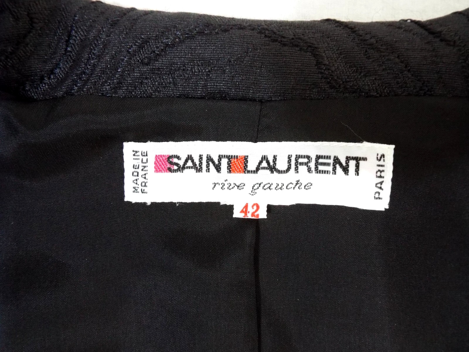 VTG 1980s Yves Saint Laurent Black Puff Sleeve Bolero Jacket 42 YSL Rive Gauche