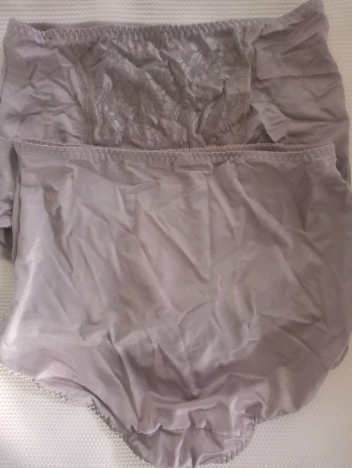 (2) Pair BALI size XL Satin Finish Lace Front Shaping Essentials Panties Briefs