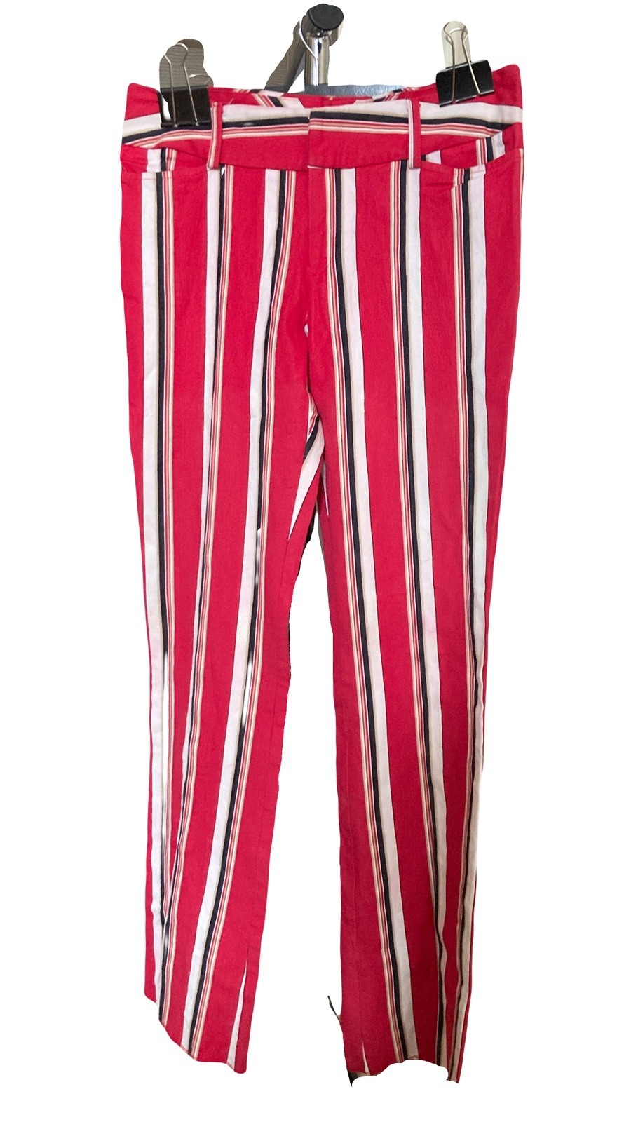 Vintage 90’s Charlotte Russe Size 5 Multi Striped Skinny straight leg Pants