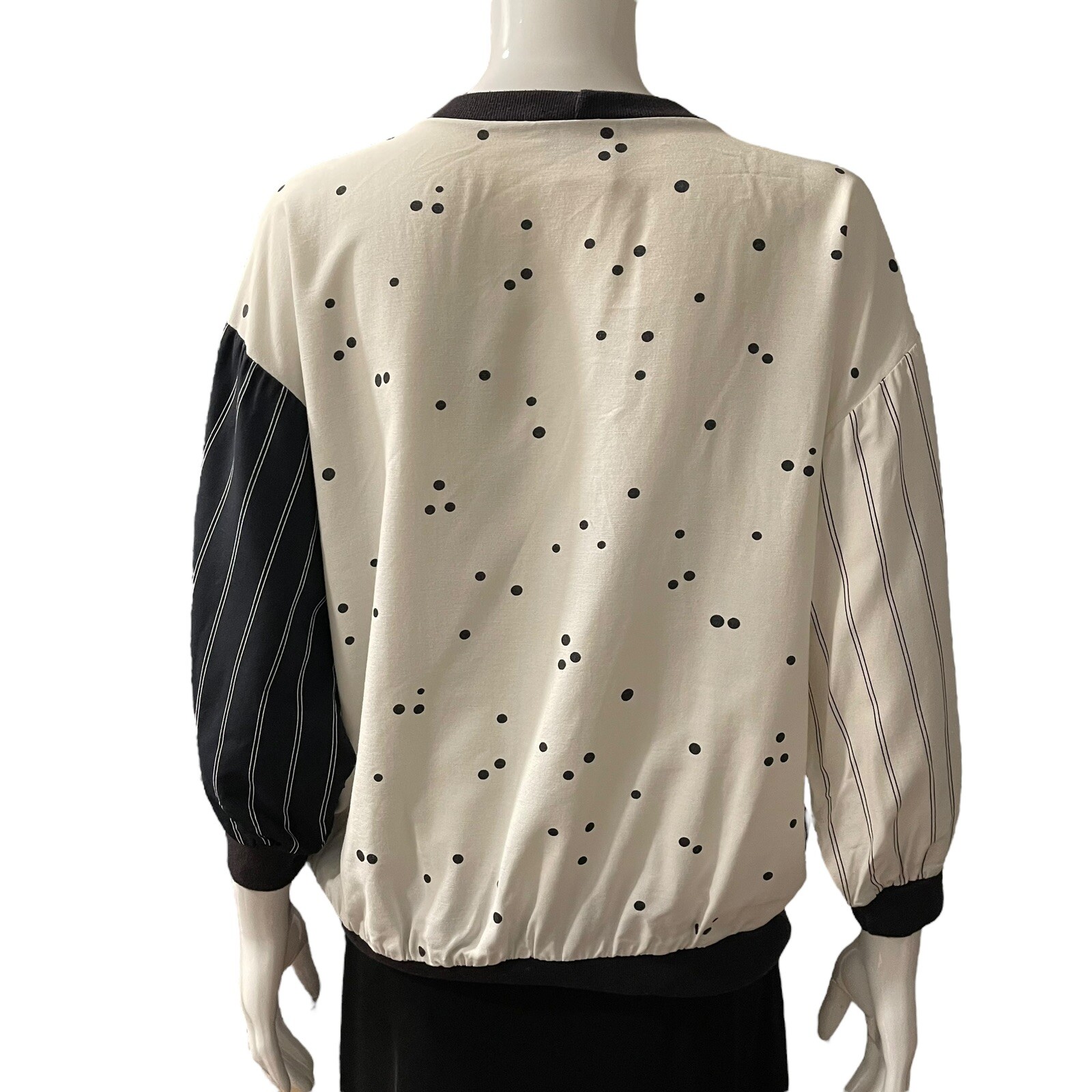 Vtg 1980s Nina St Claire Women’s M Pullover Top Shirt Button Jacket Cardigan