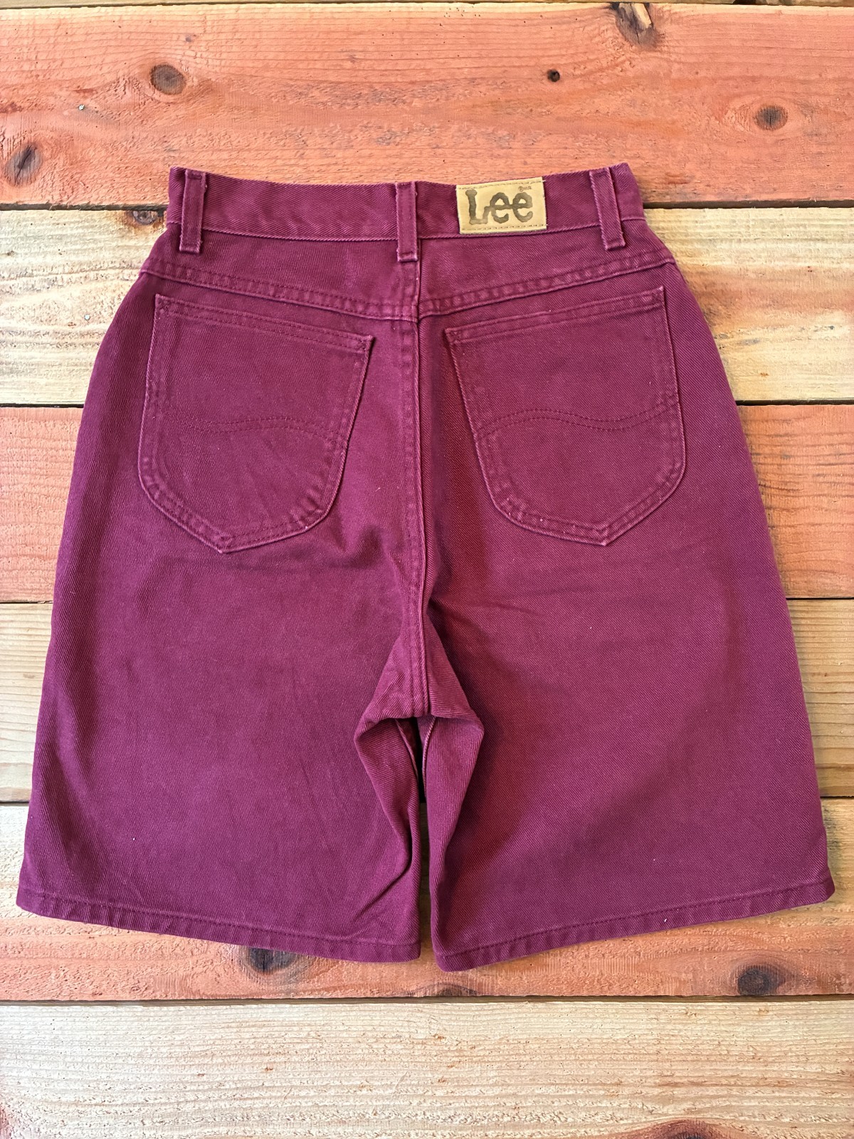 Vintage Lee Oxblood Balloon Shorts USA Made Union Made 90s Y2K Baggy 27