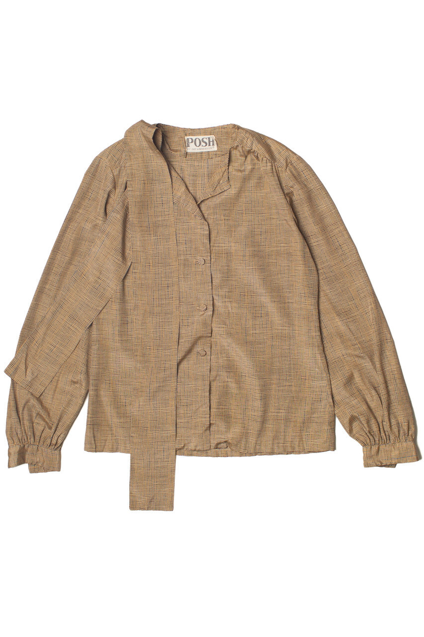 Vintage Posh by Jay Anderson Gold Large Button Up Top Blouse Shirt