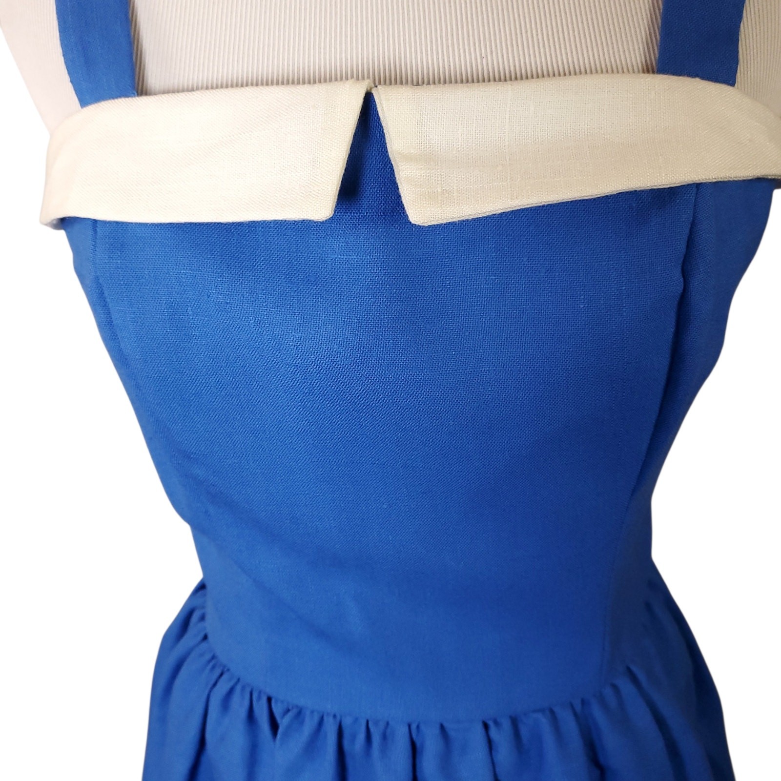 Vintage Vicky Vaughn Dress 70s Sailor Nautical Pinup Retro Fits an XS / S