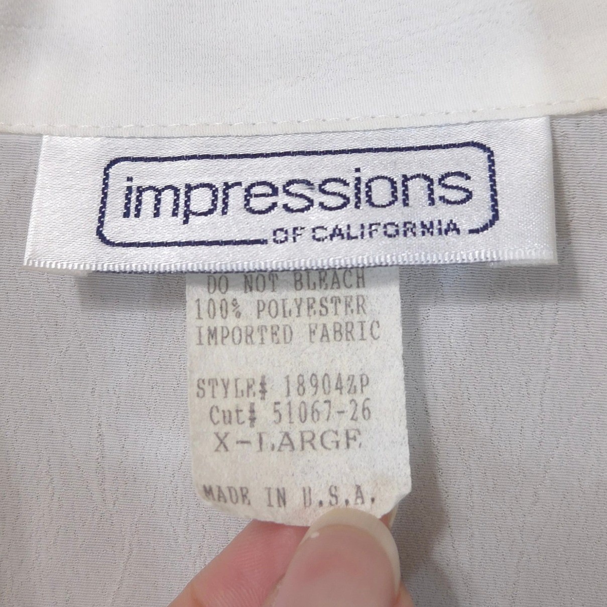 Vtg Impressions of California Jewel Heart Charm Blouse XL Button Down Shirt