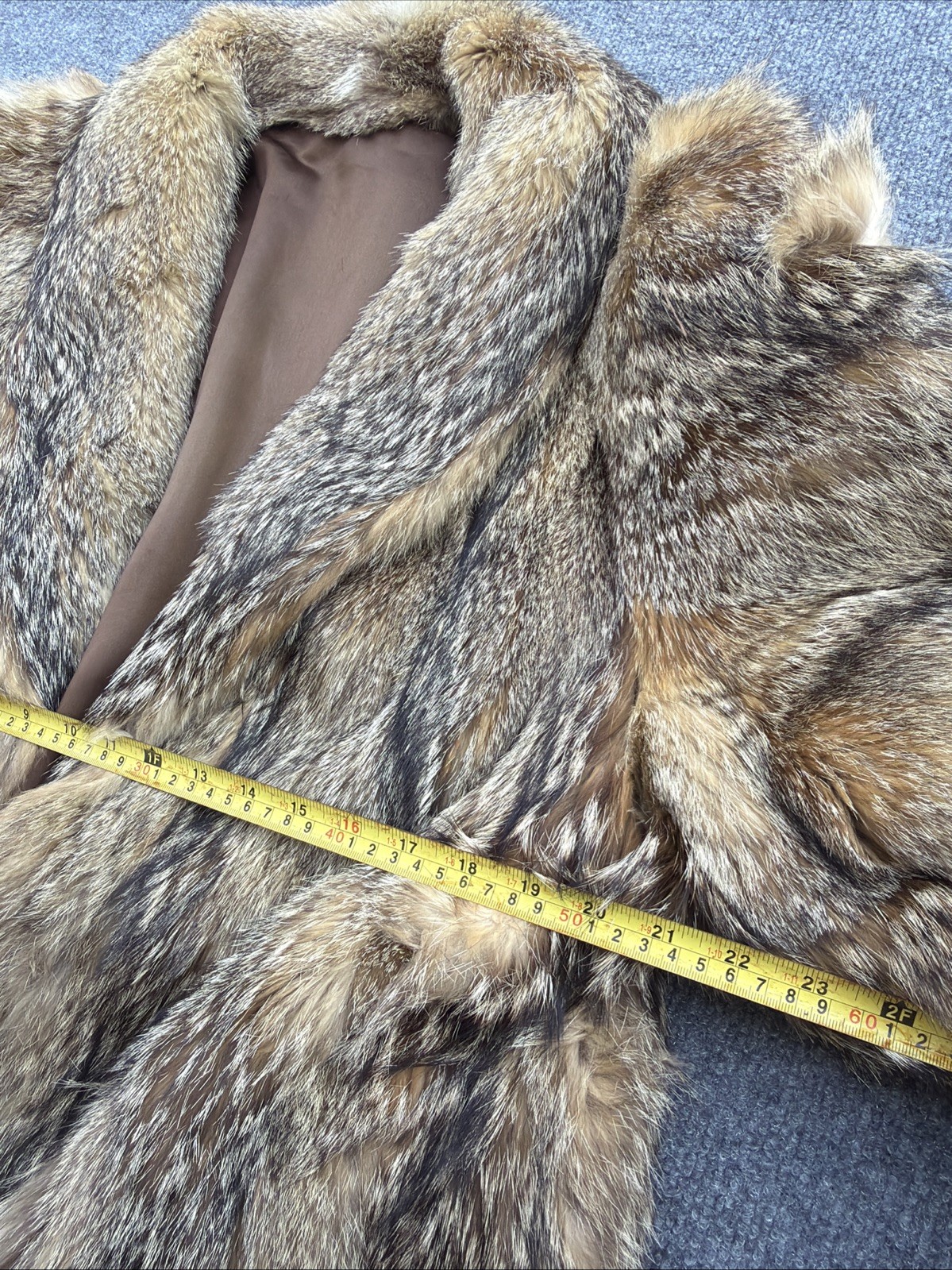 Vintage Genuine Raccoon Fur Coat Full Length 80s Glam Shawl Collar Made USA