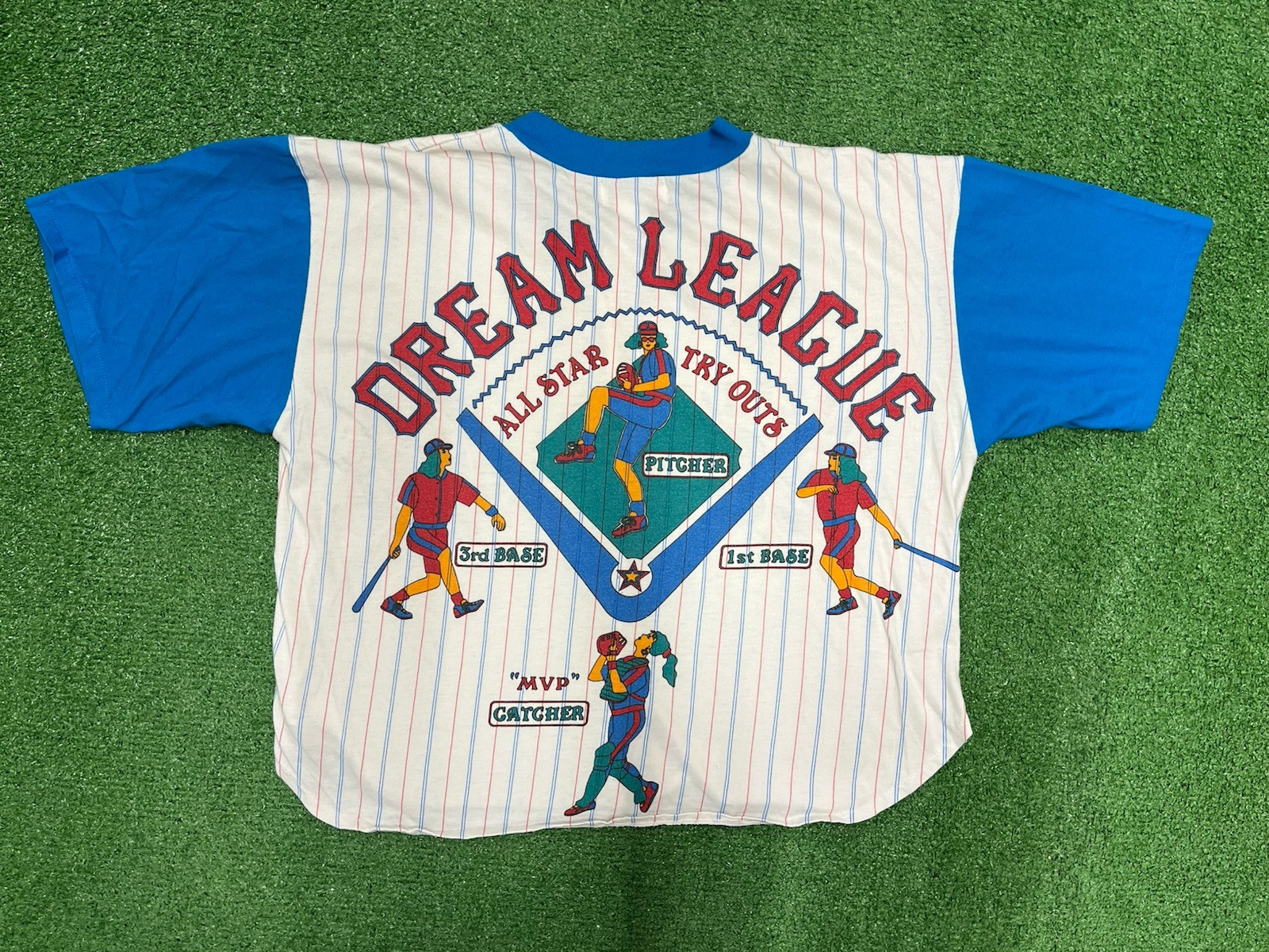 Vintage Baseball Jersey Night Gear T-Shirt Dream League Spring Training Medium