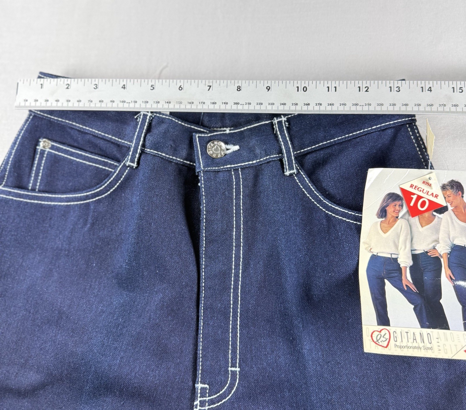 VTG Gitano PS Jeans Womens 10 NOS Dark Wash Straight Leg Jeans 28×31 Deadstock