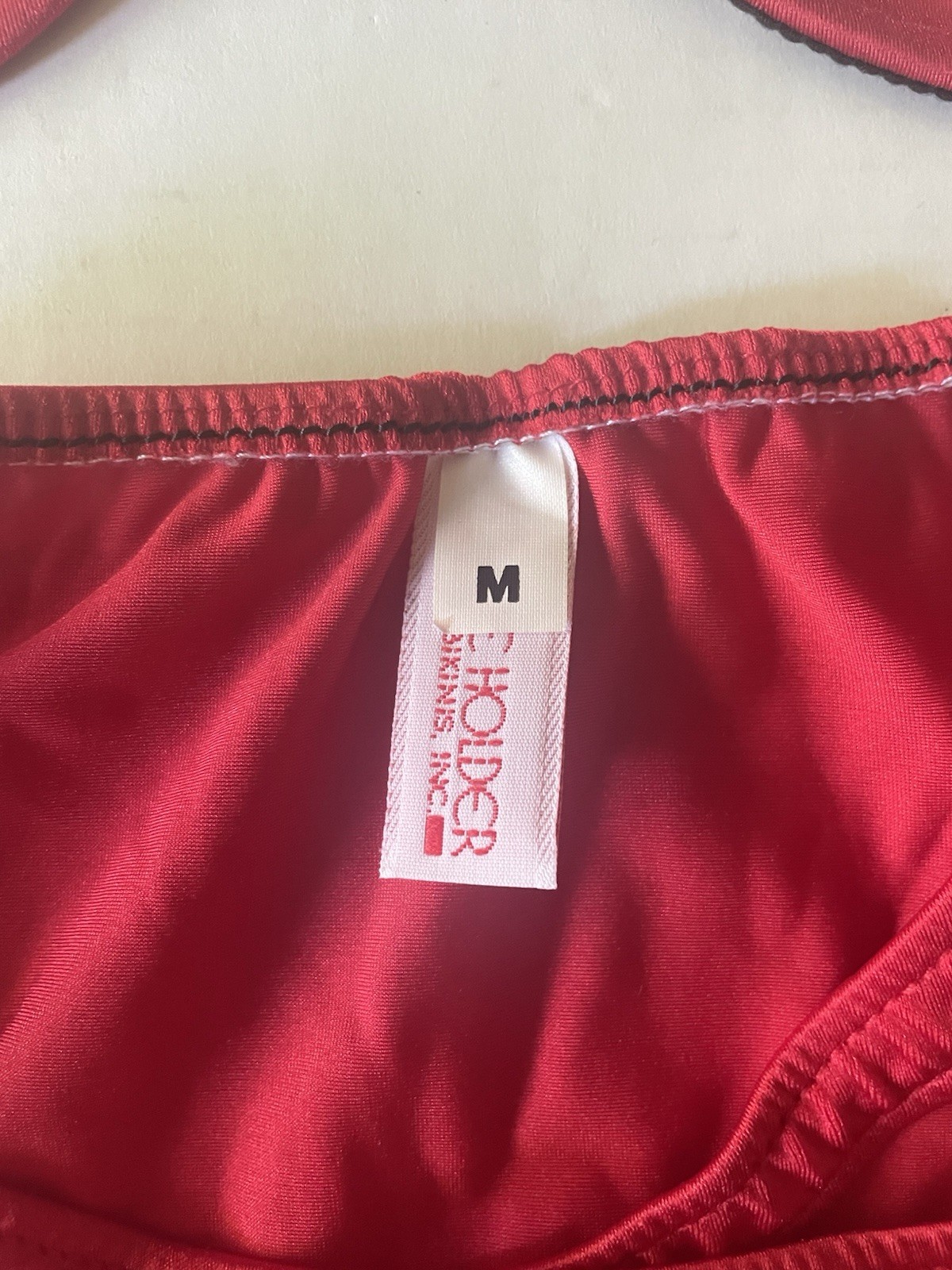 Vintage 80s 1980s Joyce Holder Bikini Swimsuit Bathing Suit Red Medium C Glossy