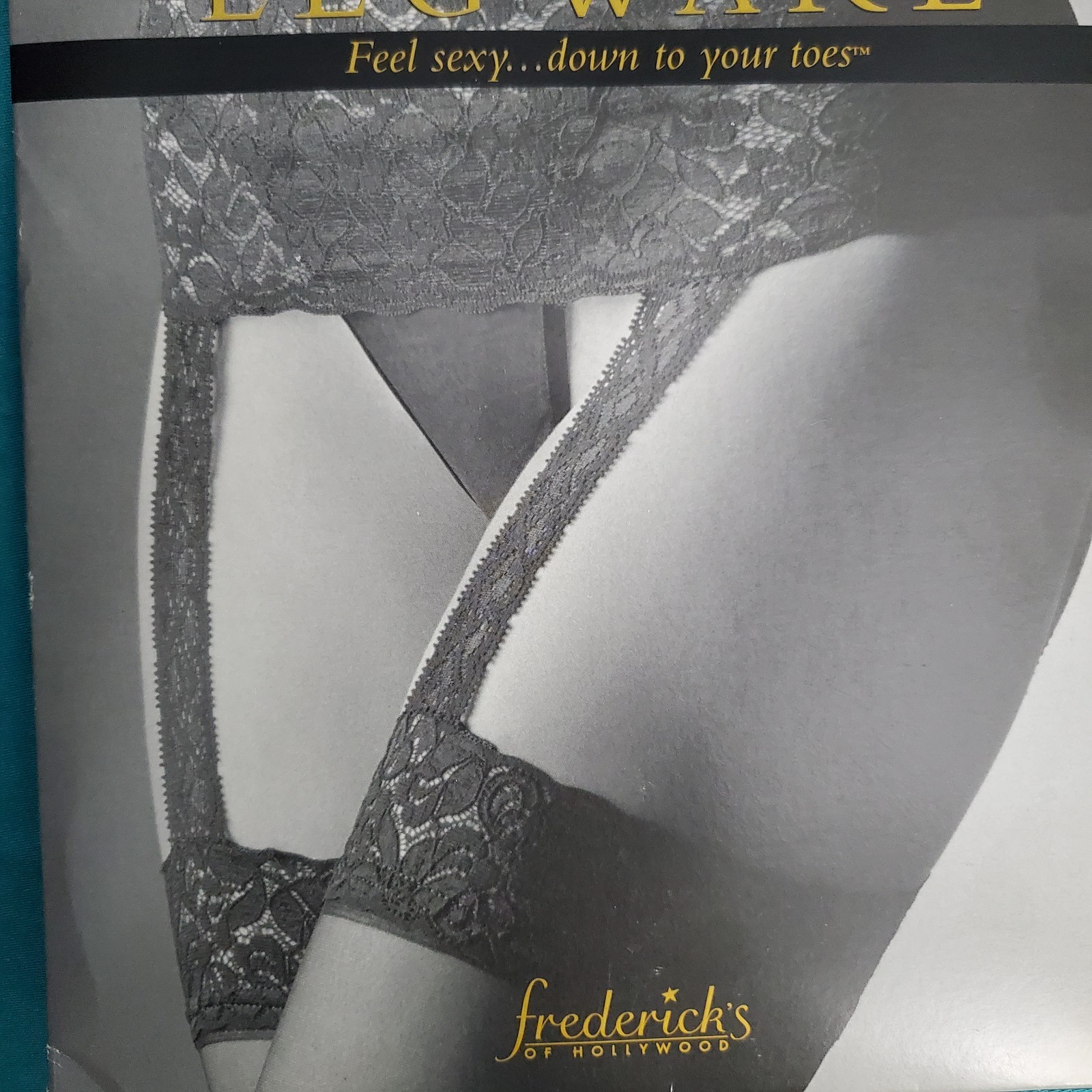 Frederick’s of Hollywood Leg Ware Lace-Top Suspender Stockings Nudes Small Nos