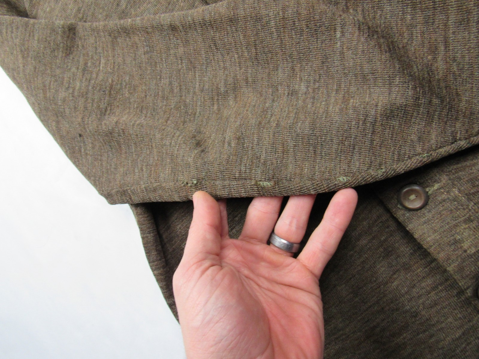 Vtg 1940s 50s Roper Knitting Co. Work Wear Knit Cardigan Sweater Mens Sz 44 40s