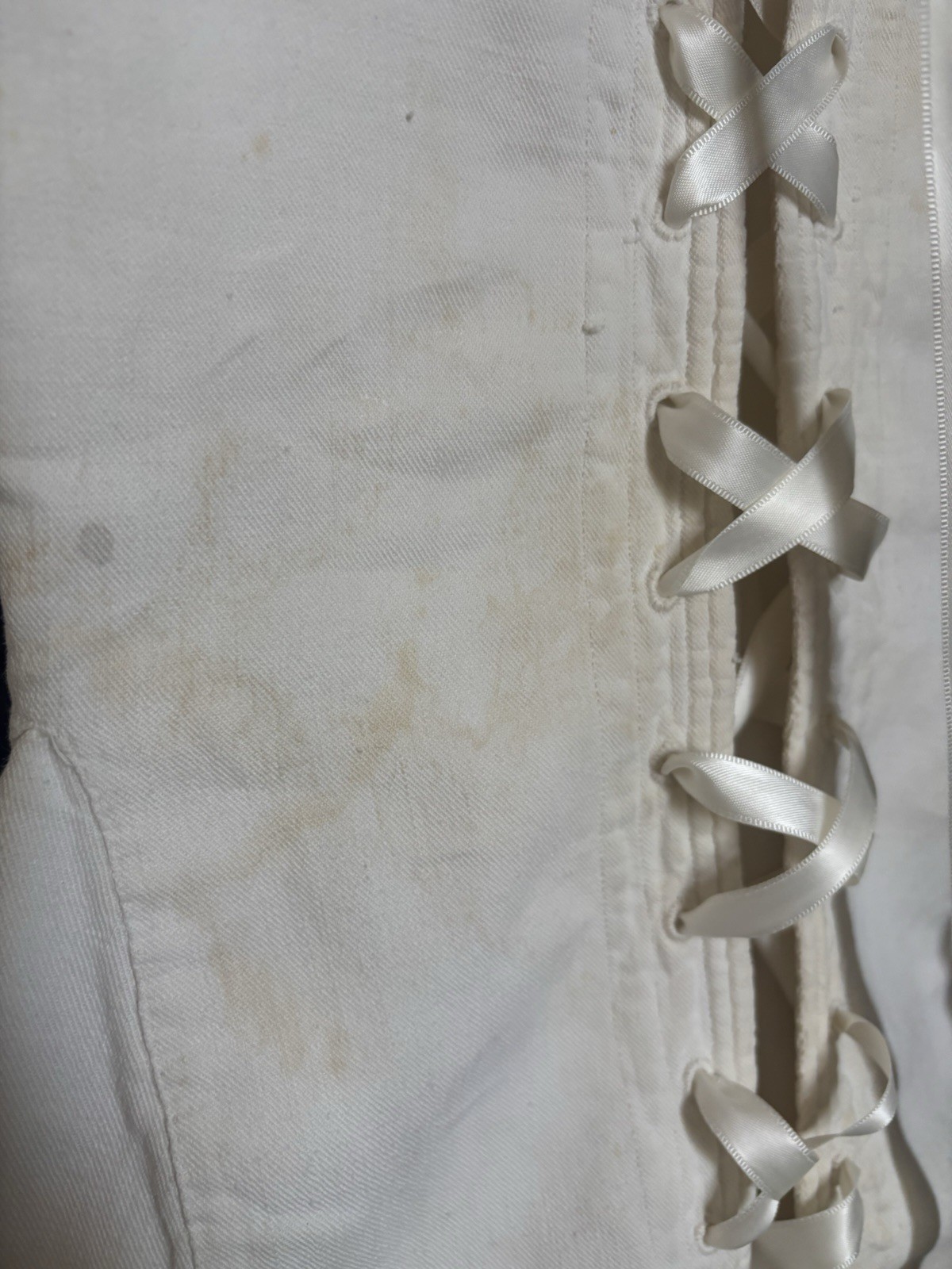 Antique Victorian Corset 1800s Stay Cotton Rare 19th C Western Costume Co