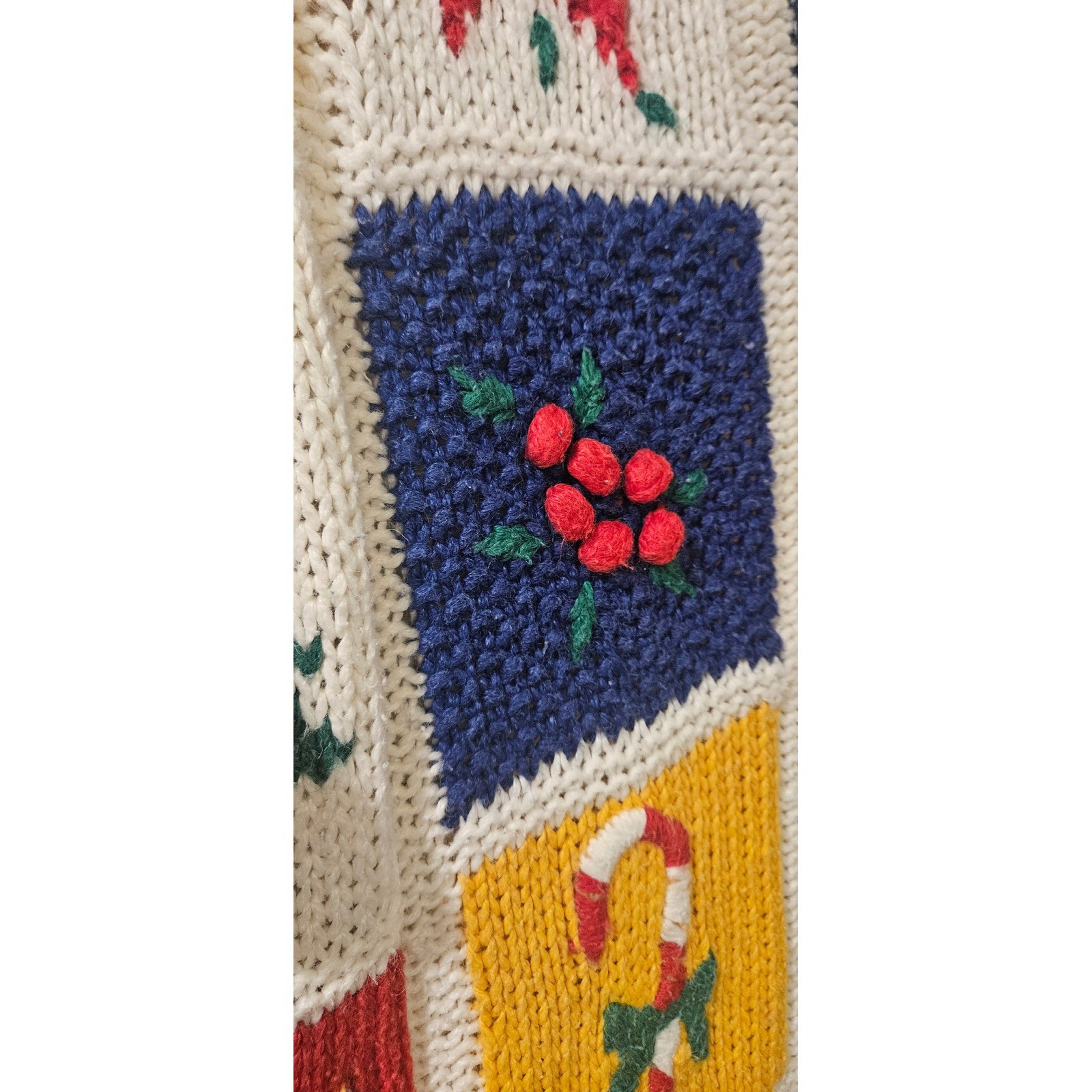 Vintage Hand Knit Granny Square Sweater Womens 3X Grandmacore Cottagecore