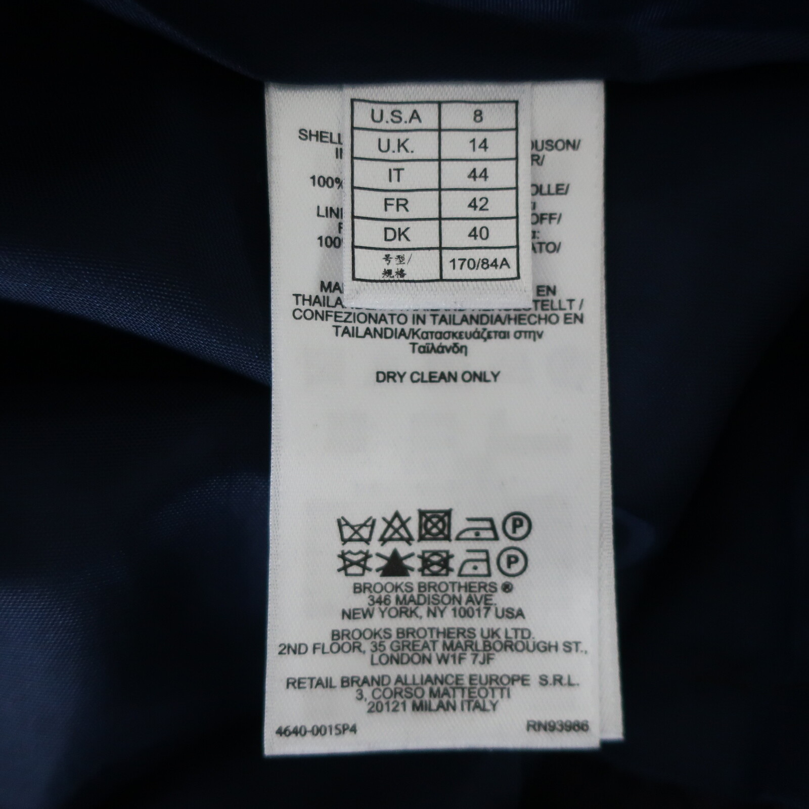 346 Brooks Brothers Solid Blue Business Career Textured Shift Dress Womens 8