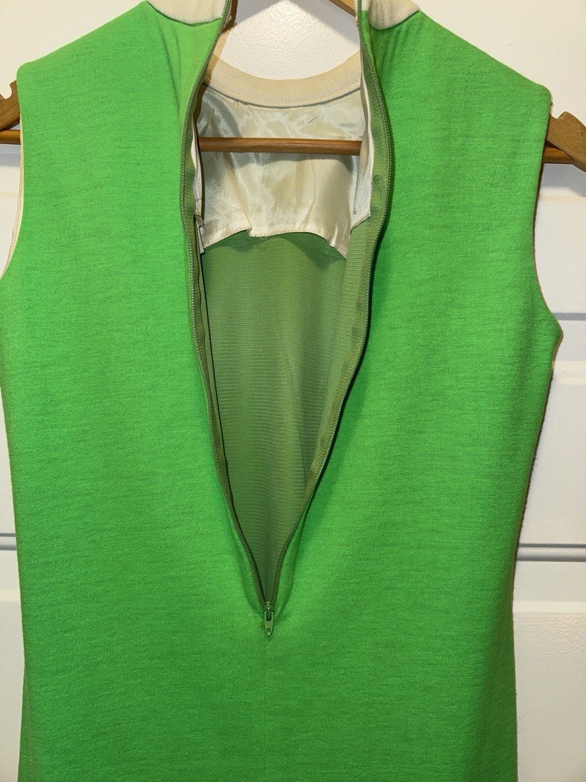 Vintage 60s R&L Green Mod Dress Matching Coat Set Womens 10 Go Go Jackie O