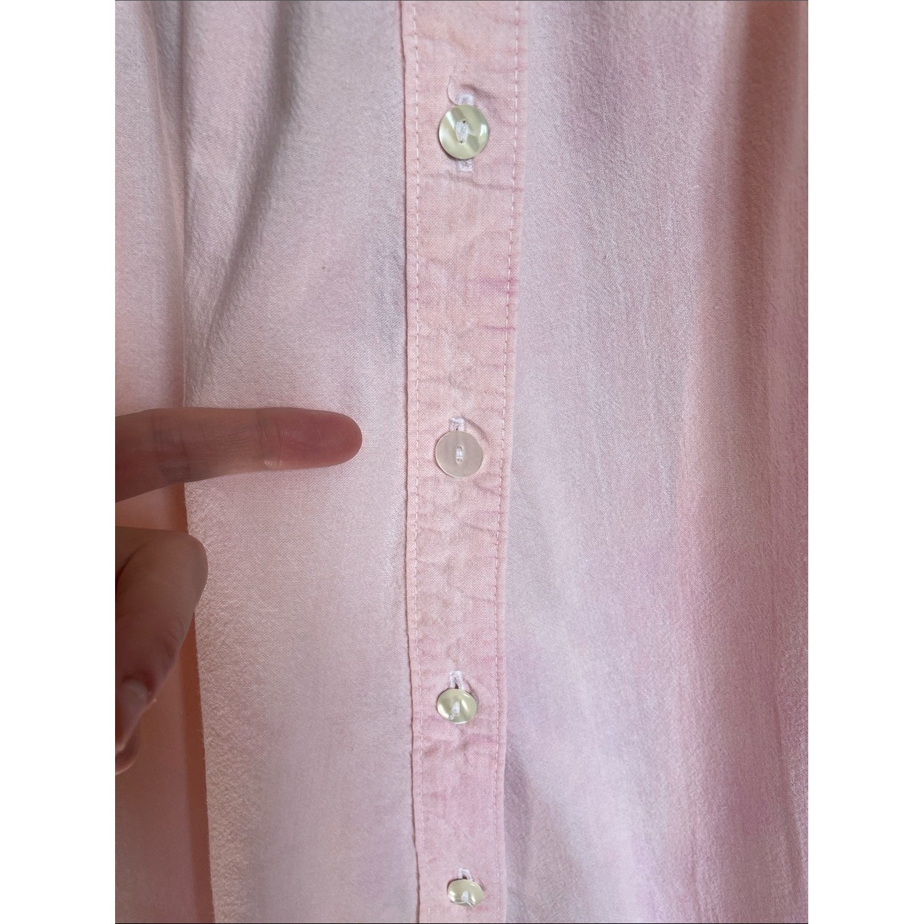 Vintage 80s Cottagecore Pastel Pink White Button Midi Skirt Koret City Blues 10