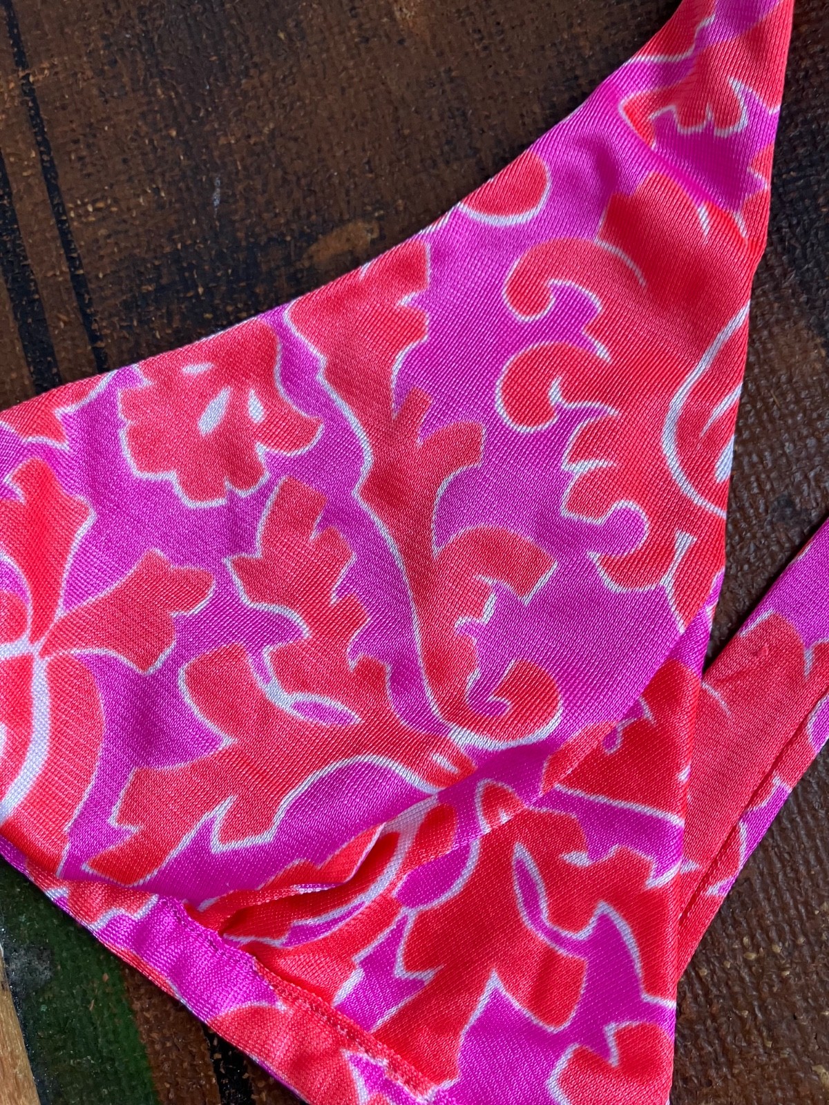 VTG 60s JC PENNEY PSYCHEDELIC 3 PIECES HOT PINK+ORANGE BIKINI+DRESS USA 9/32 EUC