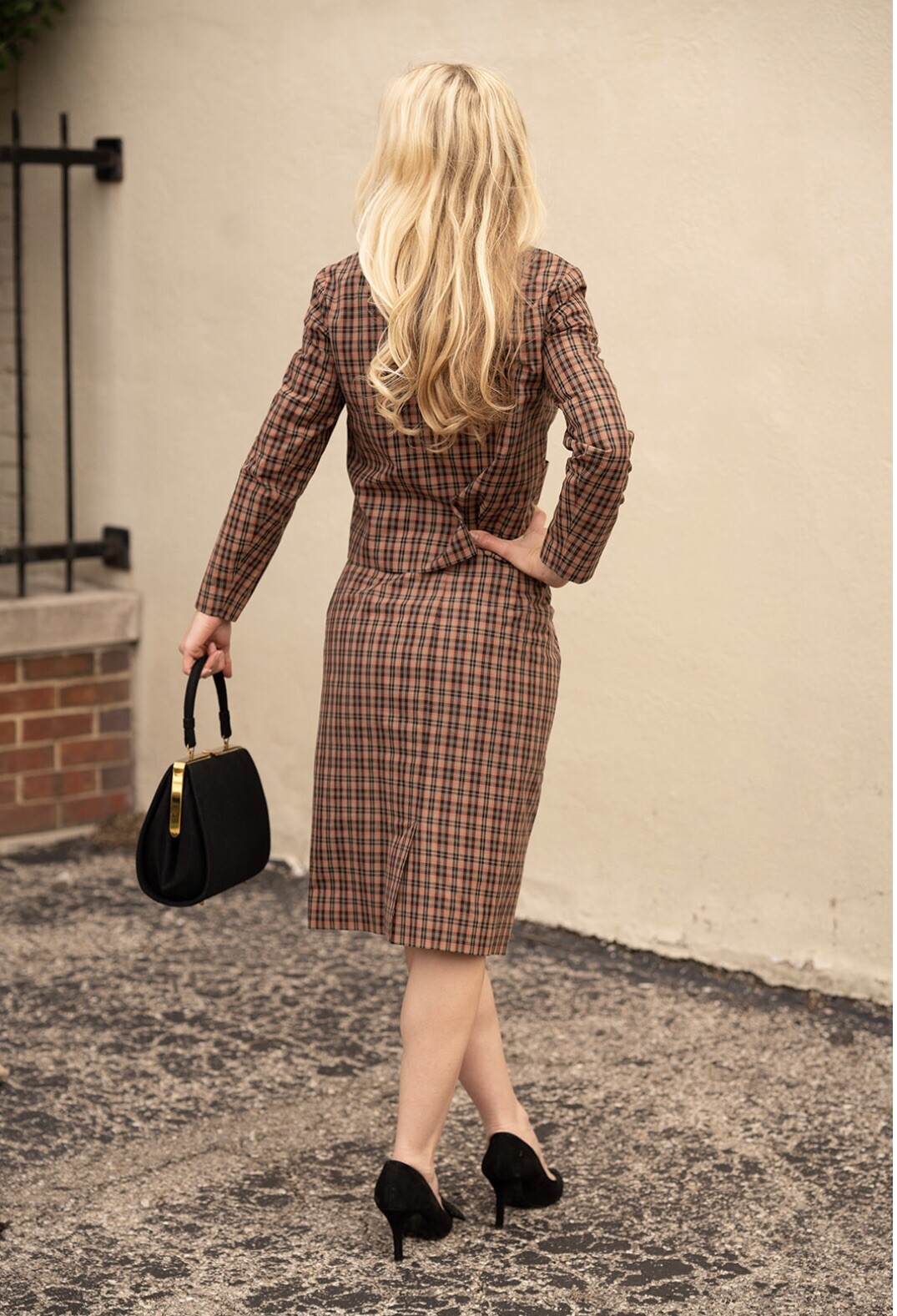 1960’s Plaid Country Set 2 Piece Skirt Set, XS