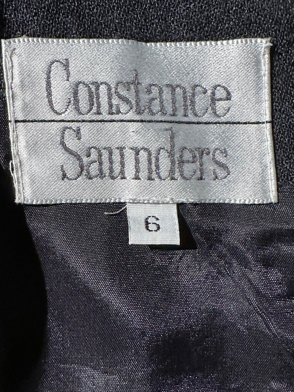Vintage Constance Saunders Womens Grey /Red Wool Dress Suit S 6 Pre-owned