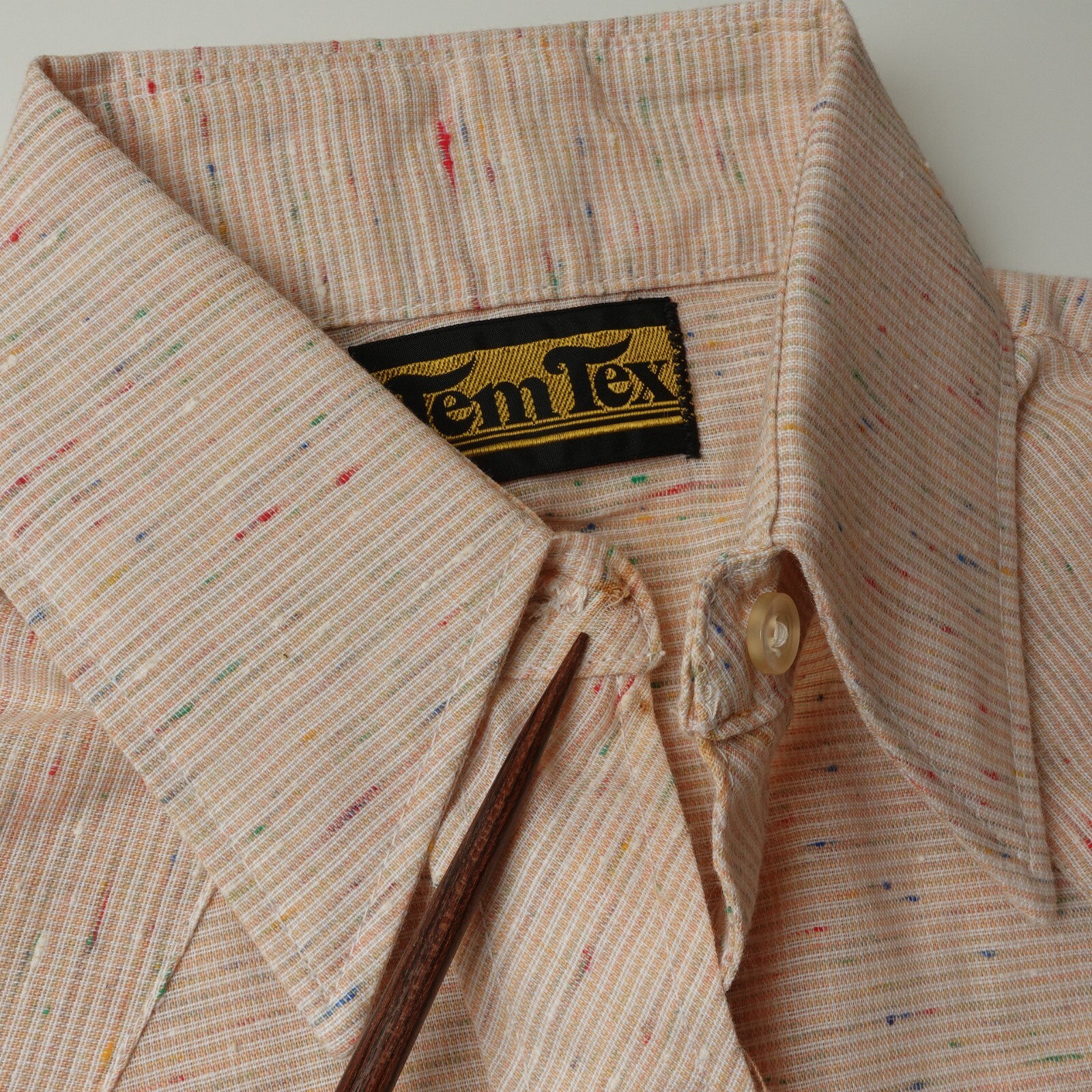 Vintage Tem Tex Cowgirl Western Shirt Size Medium Womens Pearl Snap Made in USA