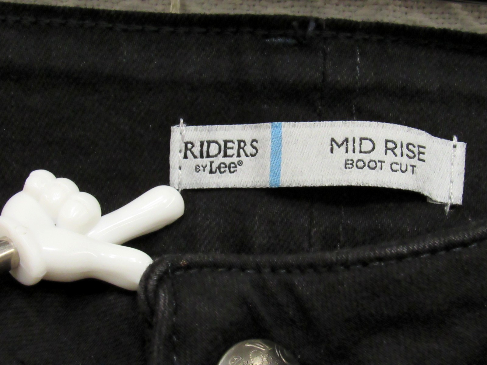 Riders By Lee Vintage Antiqued Black Denim Midrise Bootcut Jeans Women Size 10-p