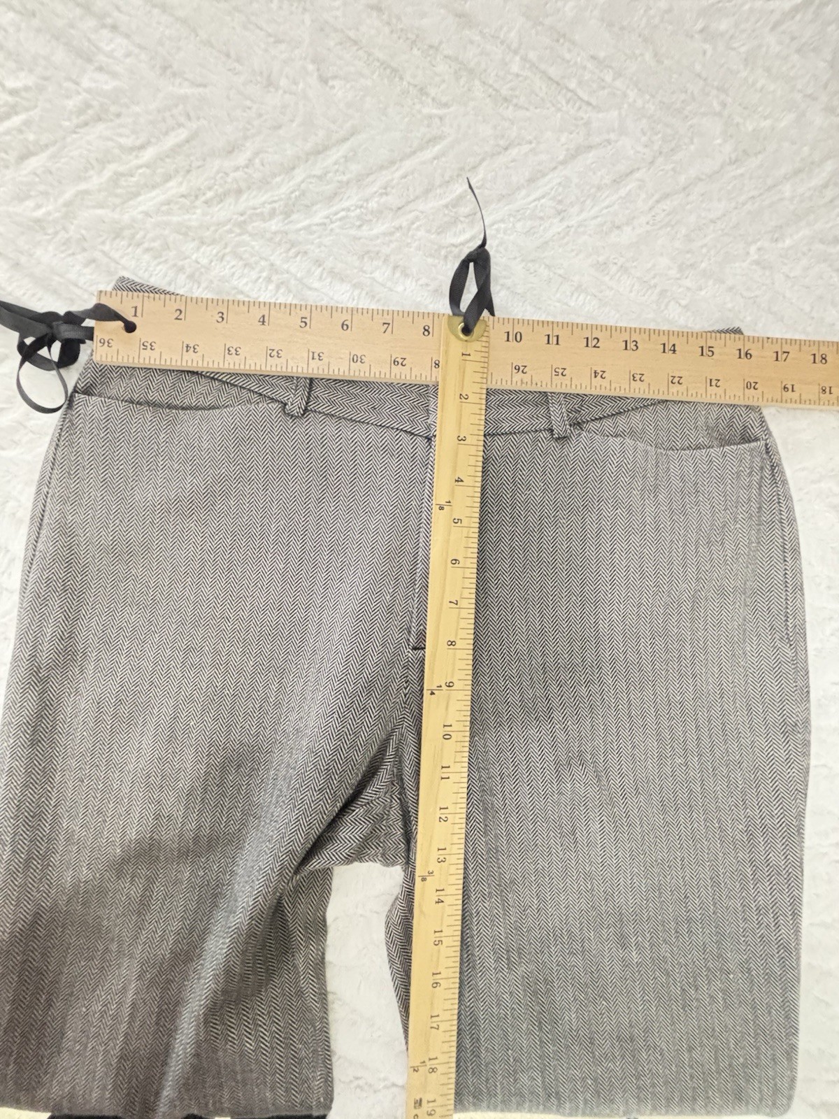 Dockers Vintage Pants Herringbone Cotton Gray Office Preppy Casual 12 Women