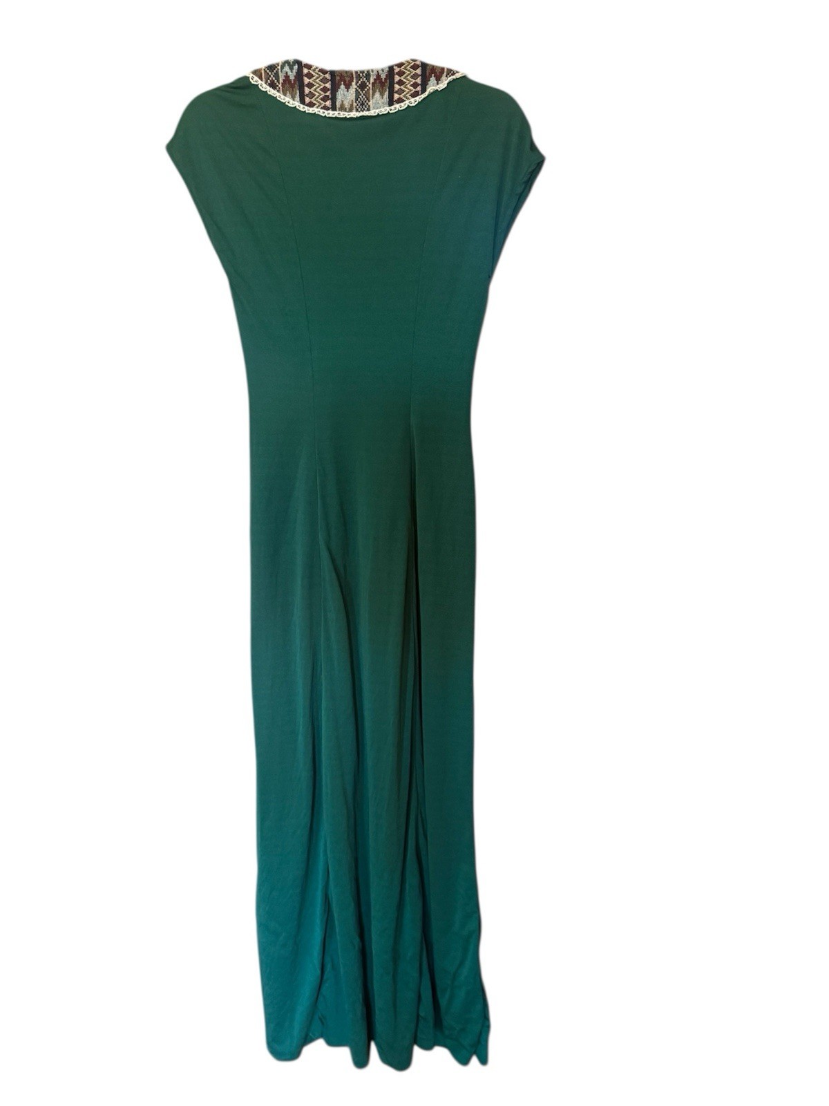 This Is Yours San Francisco Vintage Green Tapestry Maxi Dress Small? See Measure