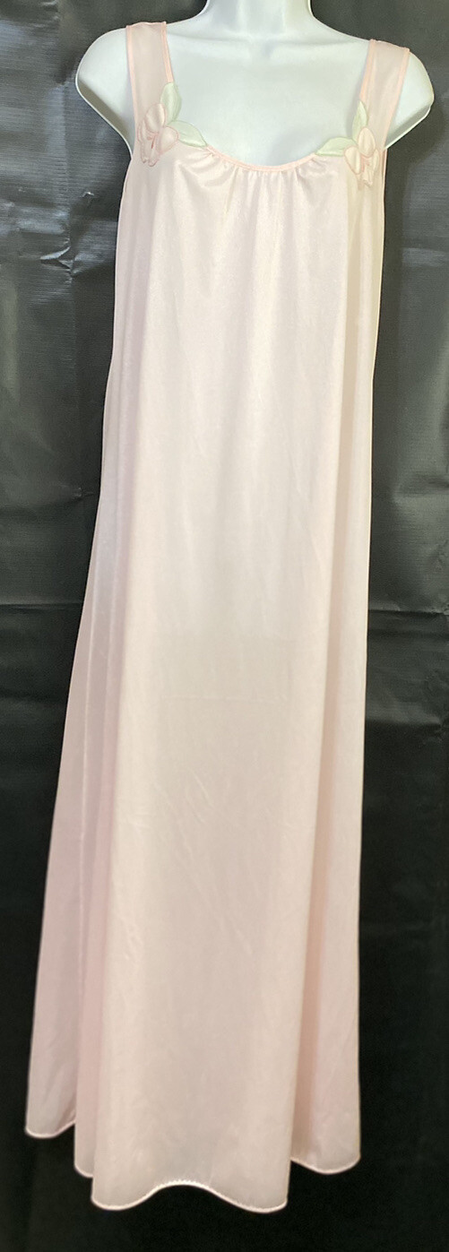 Vintage Aristocraft Nightgown Pink Nylon Women’s Sleeveless Small – USA