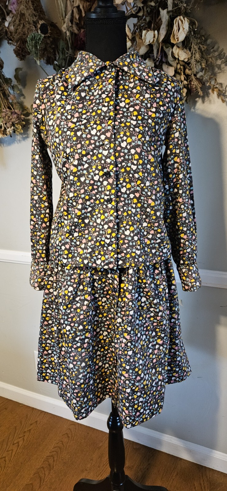 Vintage Custom Made 2 Piece Skirt Set