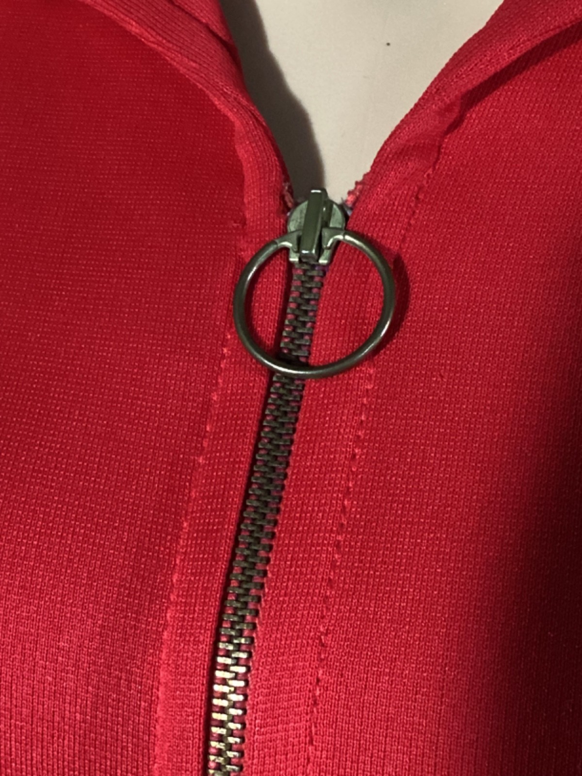 Vintage 1970s Jonathan Logan Shady Lane Red Mod Hippie Dress Ring Zip